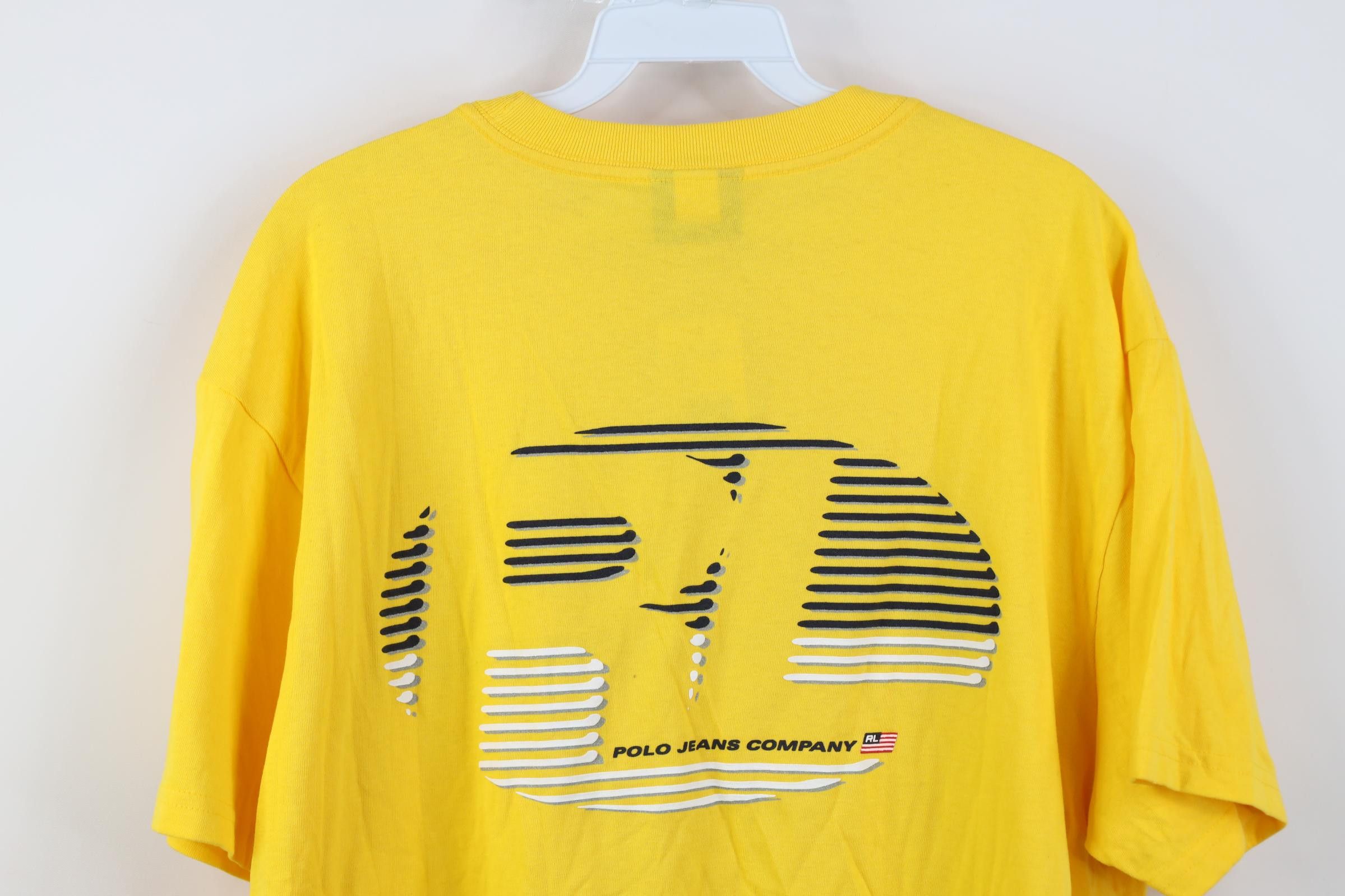 Polo Ralph Lauren Deadstock Vintage 90s Ralph Lauren Shadow Logo T-Shirt Size US L / EU 52-54 / 3 - 15 Thumbnail