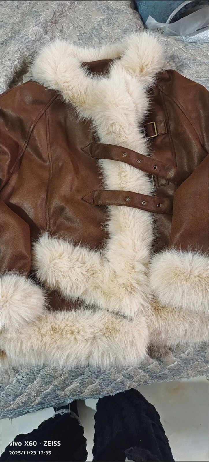 Other Dopamine Suede-Fur Hybrid Jacket Size XL / US 12-14 / IT 48-50 - 3 Thumbnail