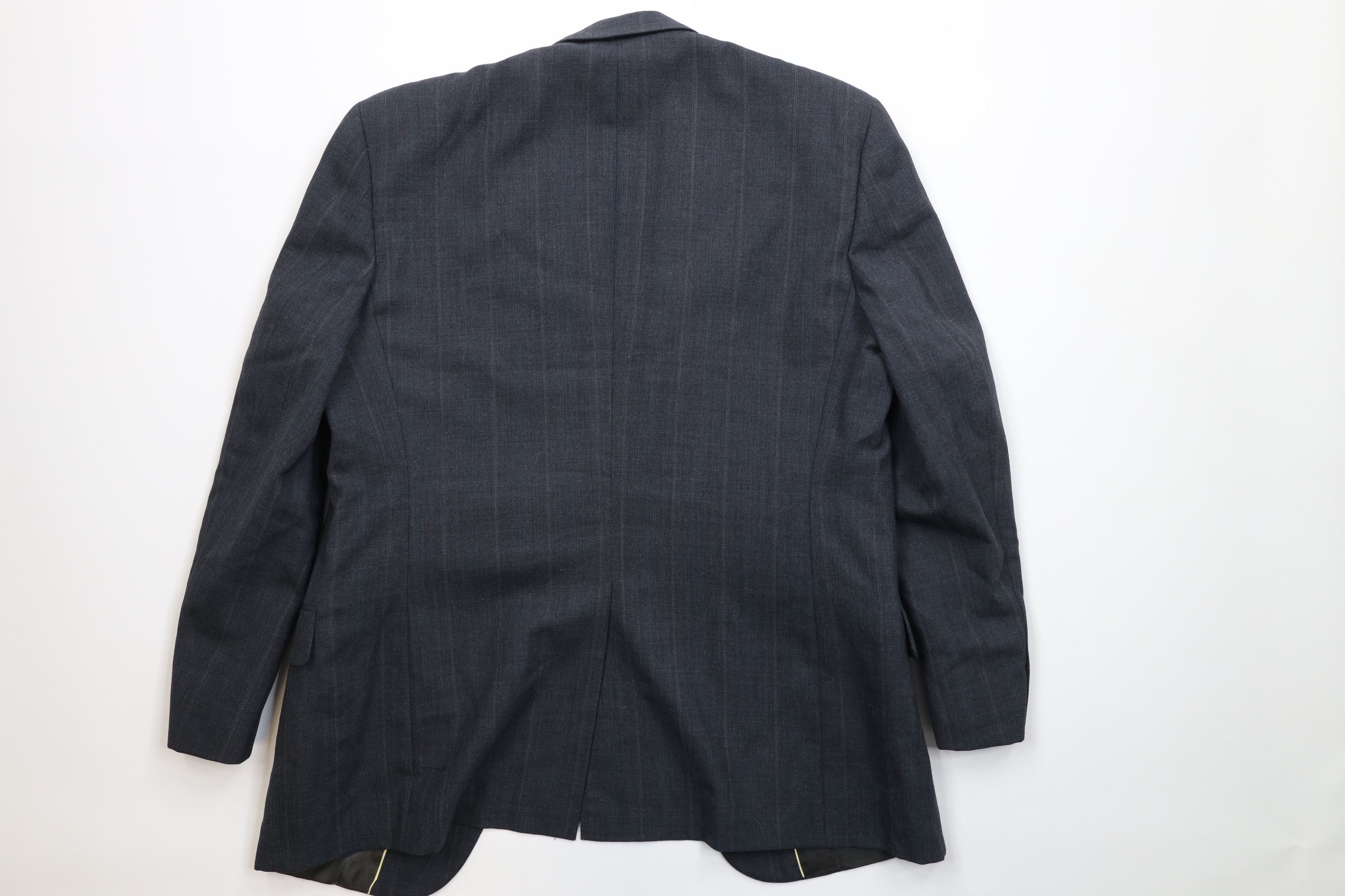 Vintage Vintage 90s Streetwear 2 Piece Worsted Wool Striped Suit Size 42L - 8 Thumbnail