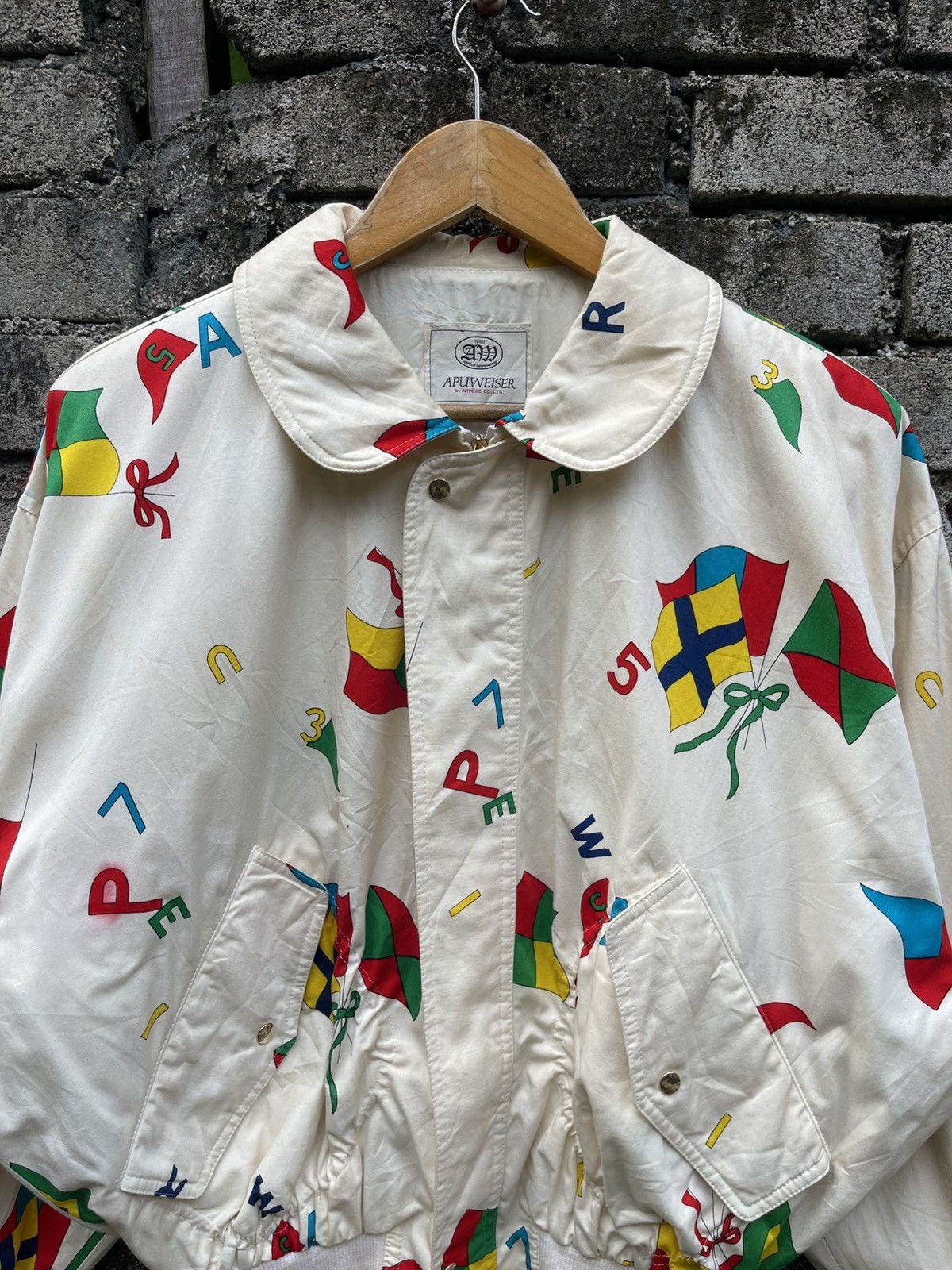 Japanese Brand Vintage Apuweiser All Over Print Jacket Bomber Style Size US M / EU 48-50 / 2 - 4 Thumbnail