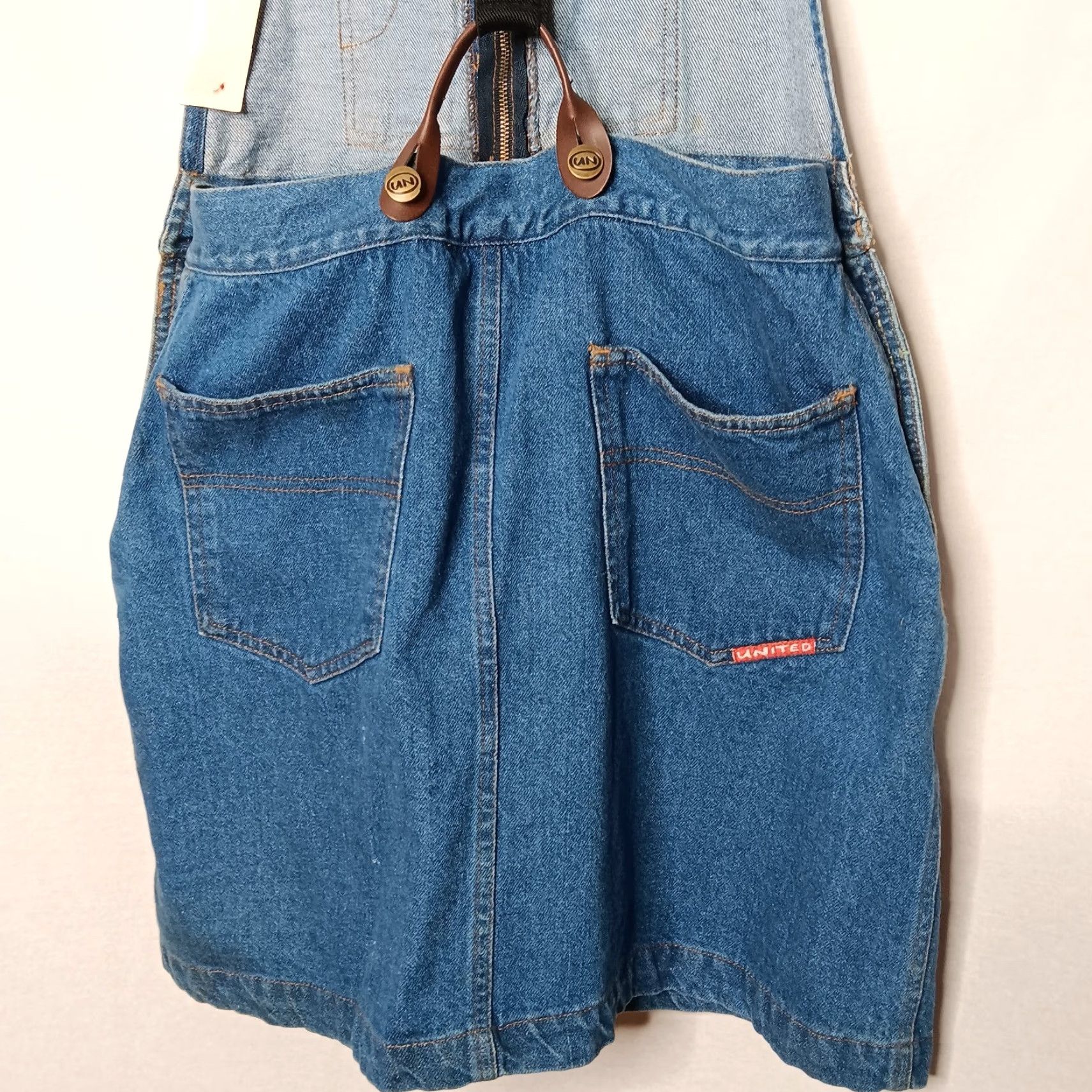 Vintage VINTAGE UN United Kalifornia HT Denim Overall Dress Medium Blue Sleeveless Casual 80's 90's Womens Size M / US 6-8 / IT 42-44 - 5 Thumbnail