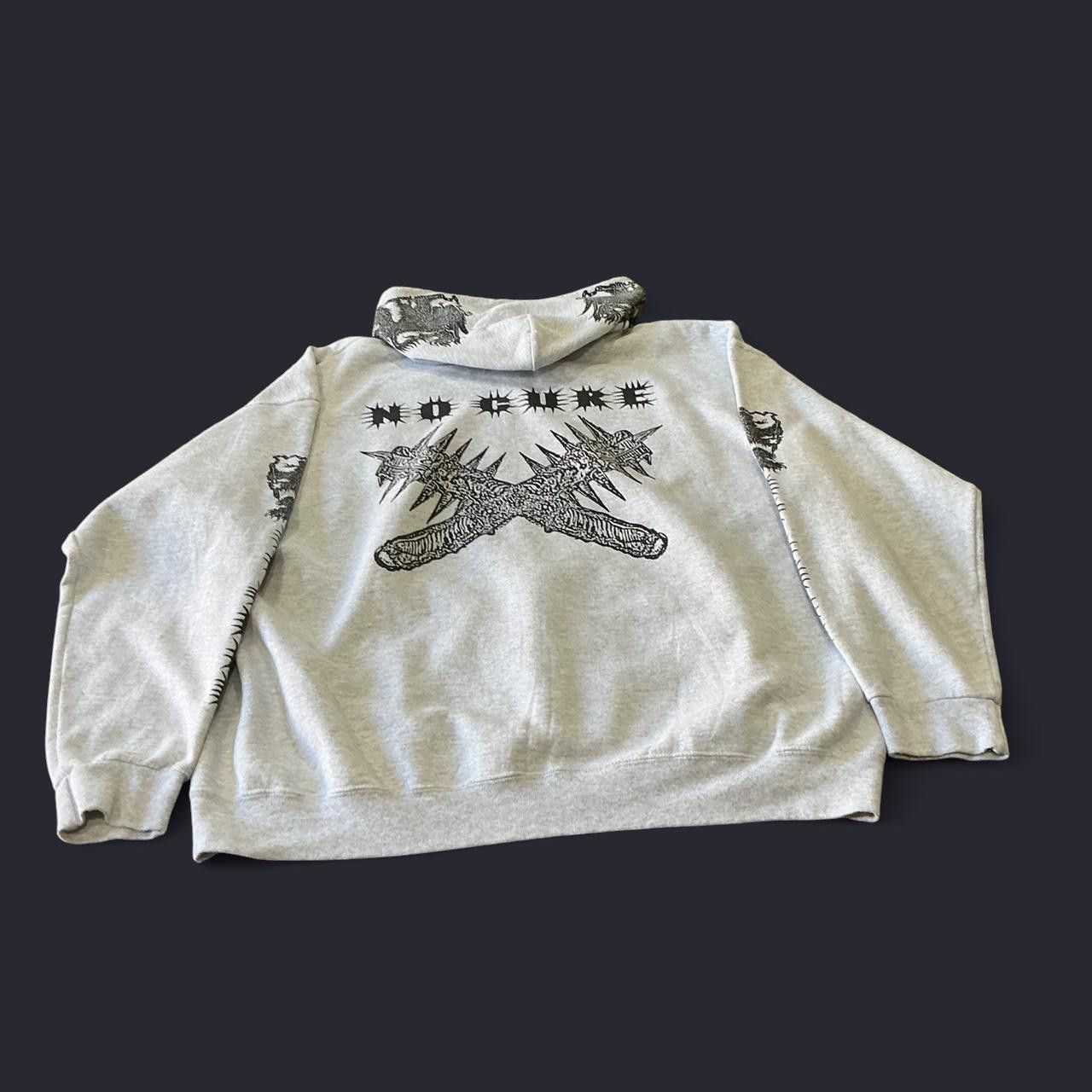Other No Cure Hardcore Hoodie 2XL — Grey Size US XXL / EU 58 / 5 - 4 Thumbnail