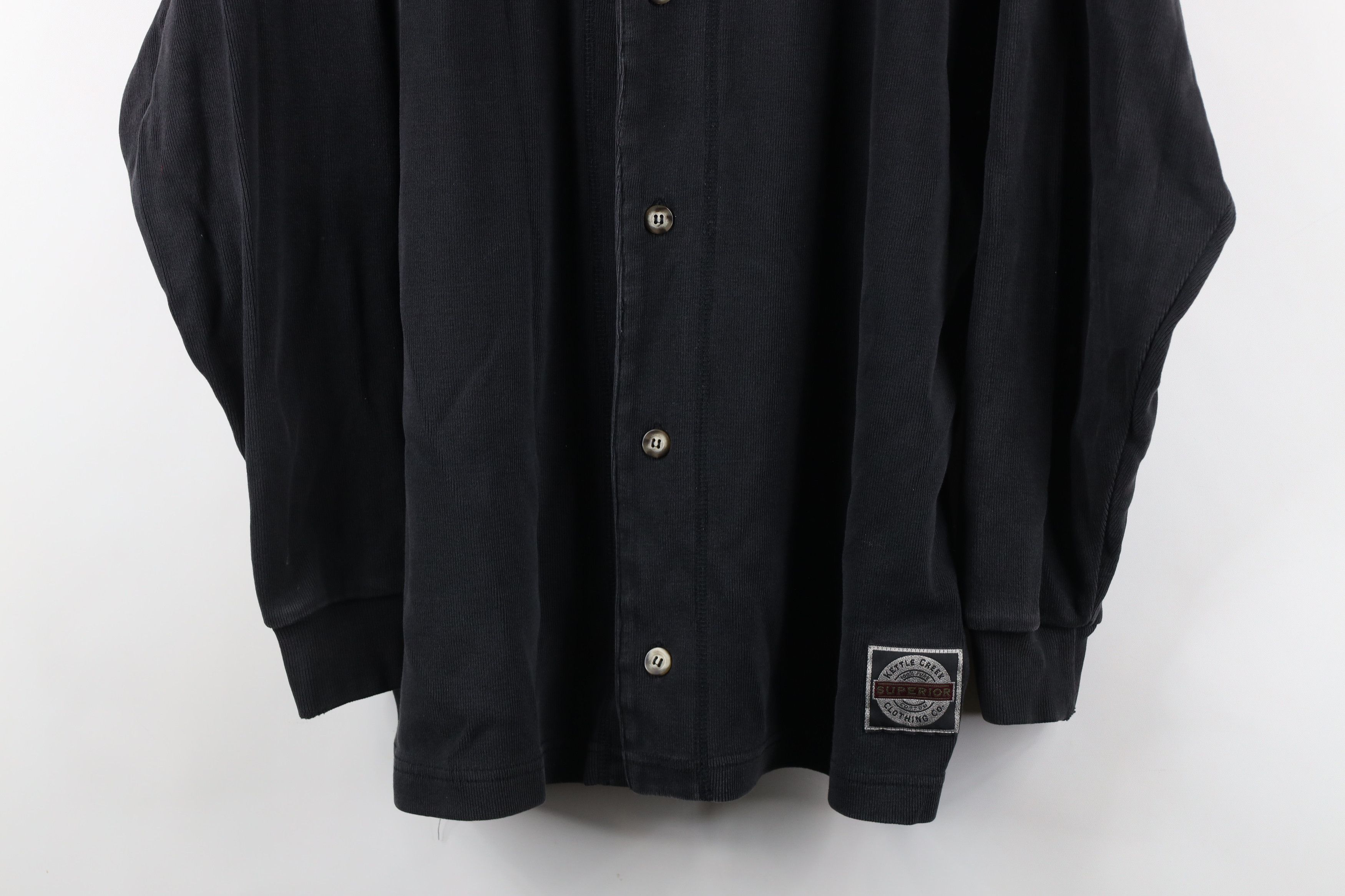 Vintage Vintage 90s Streetwear Heavyweight Ribbed Knit Button Shirt Size US S / EU 44-46 / 1 - 3 Thumbnail