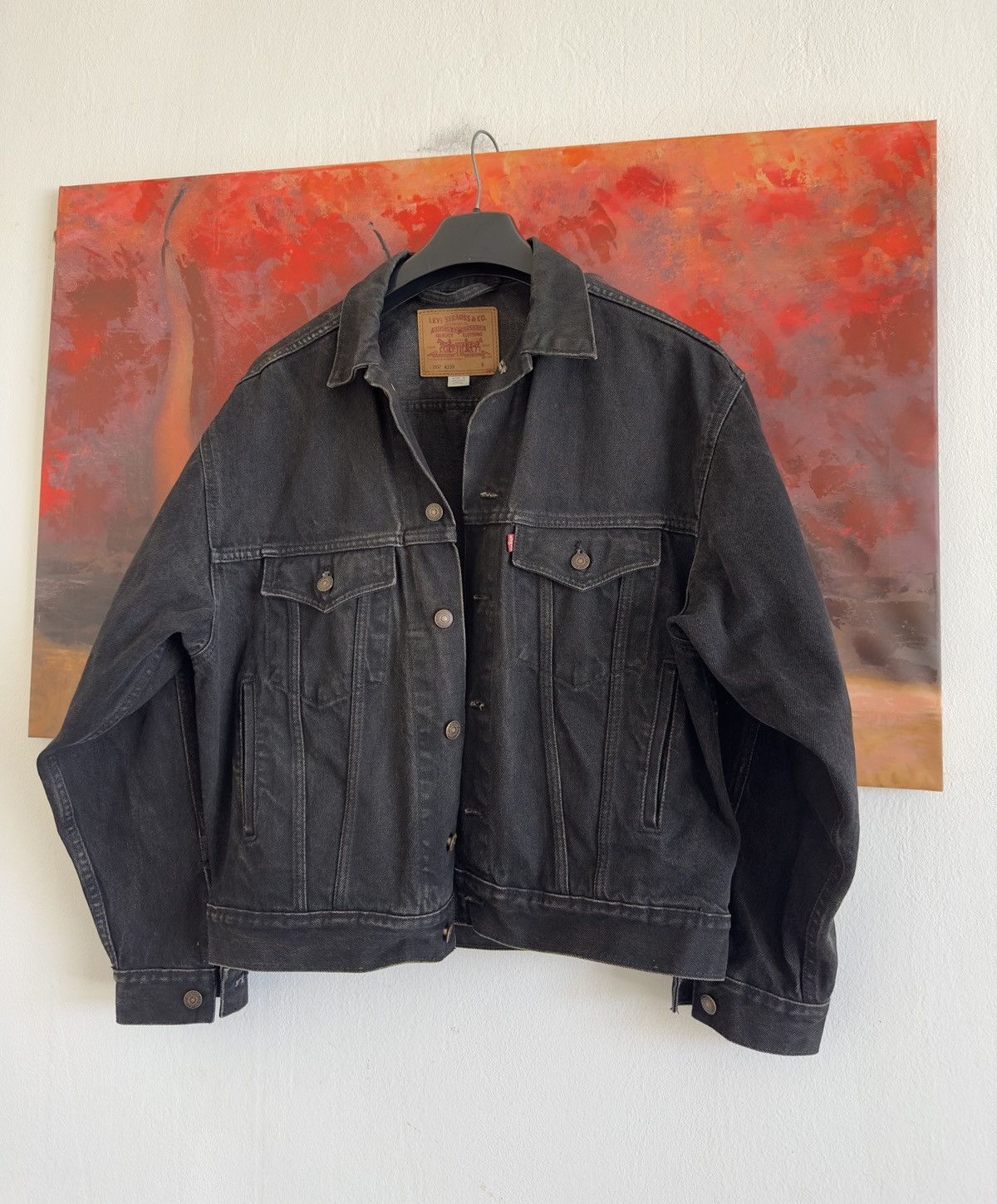 Levi's Vintage Levis Washed Black Denim Jacket Size S Size US S / EU 44-46 / 1 - 3 Thumbnail