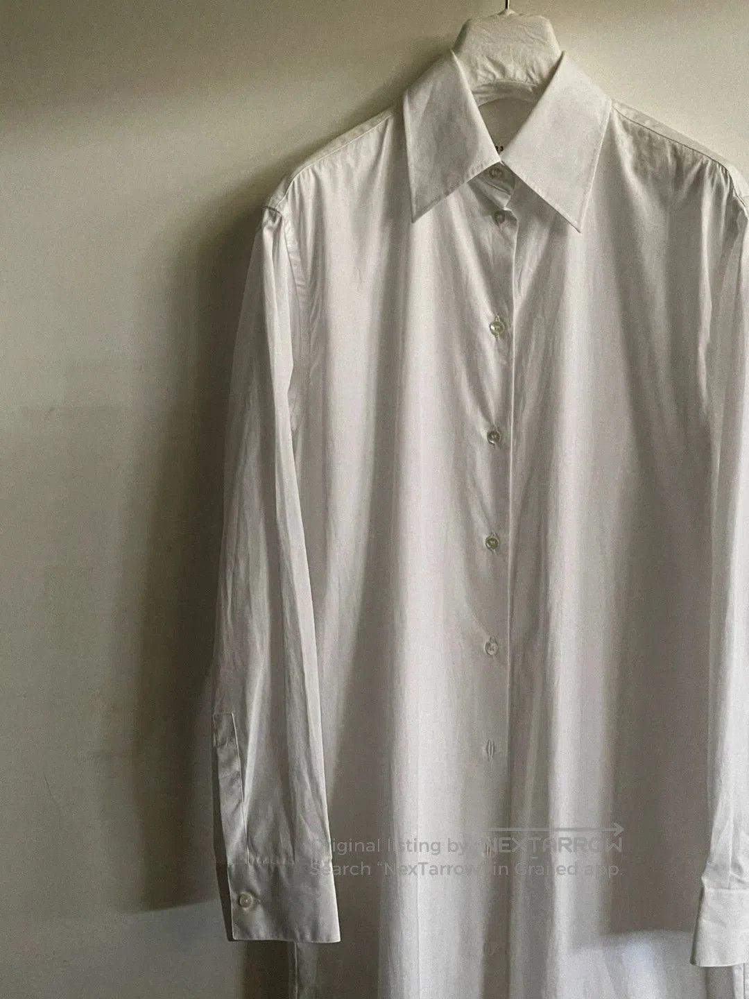 Maison Margiela long white cotton shirt dress. Size L / US 10 / IT 46 - 5 Thumbnail