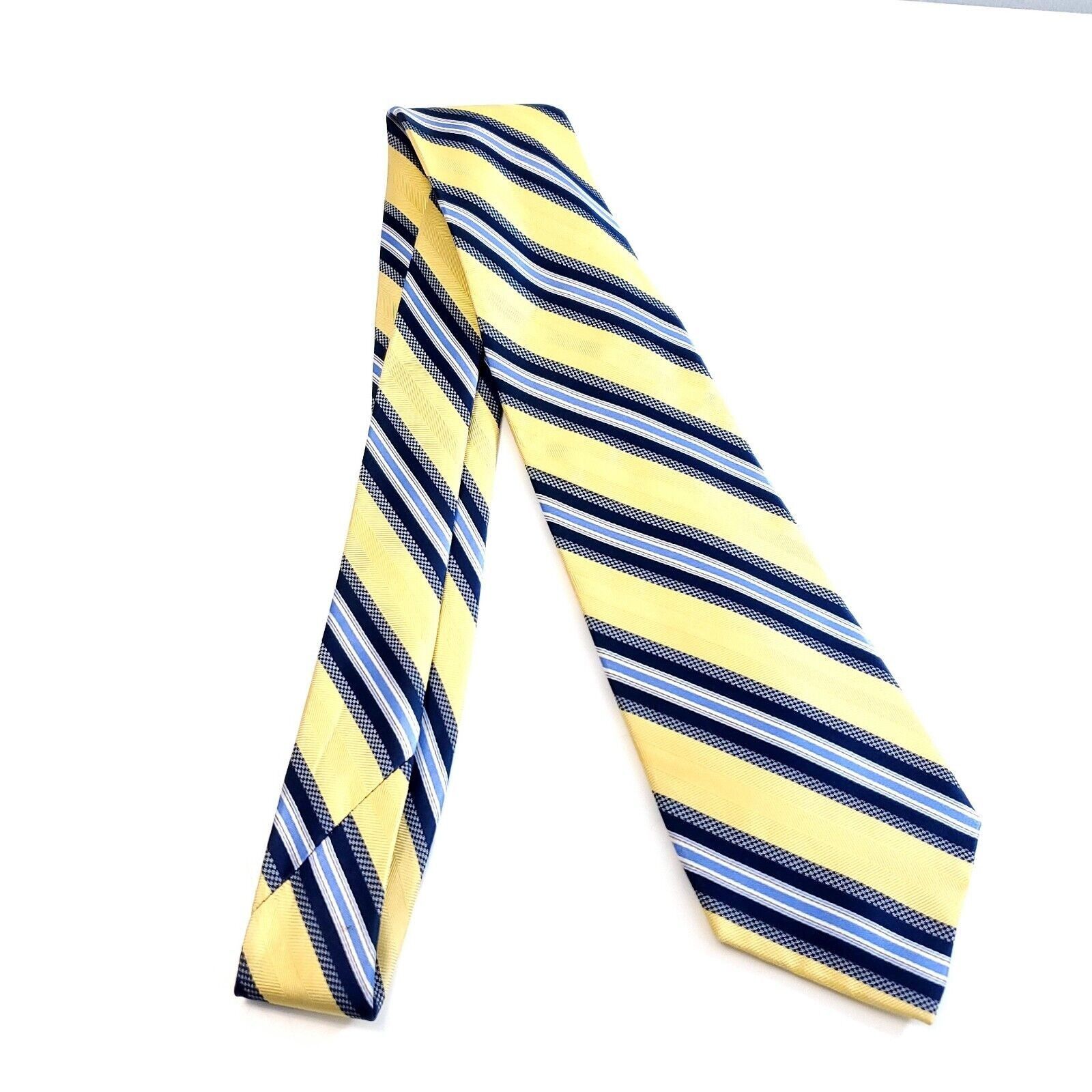 Jos. A. Bank Jos A Bank Signature Collection Yellow Blue Striped Woven Si Size ONE SIZE - 6 Thumbnail