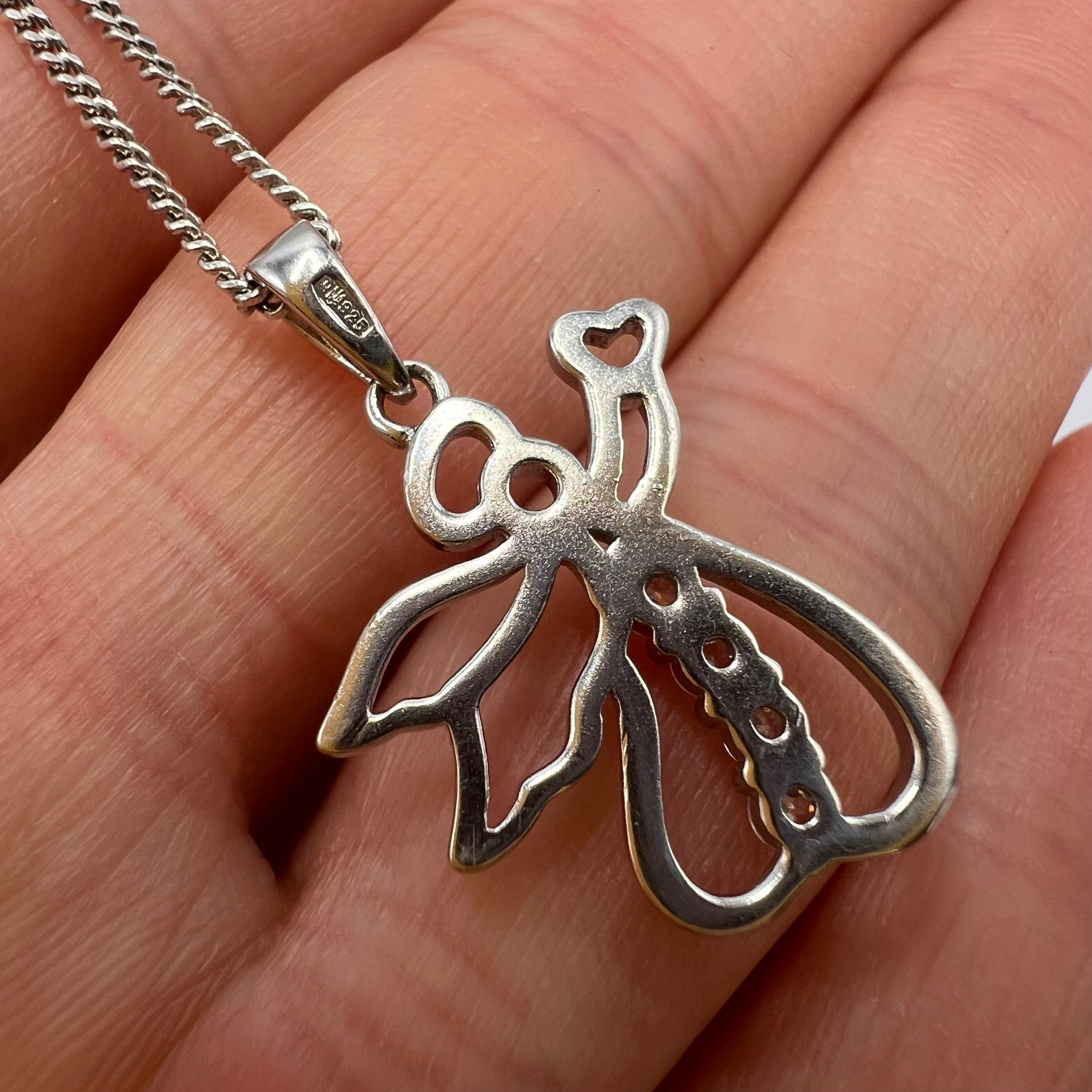 Vintage Unique Pendant Chain Sterling Silver 925 Jewelry