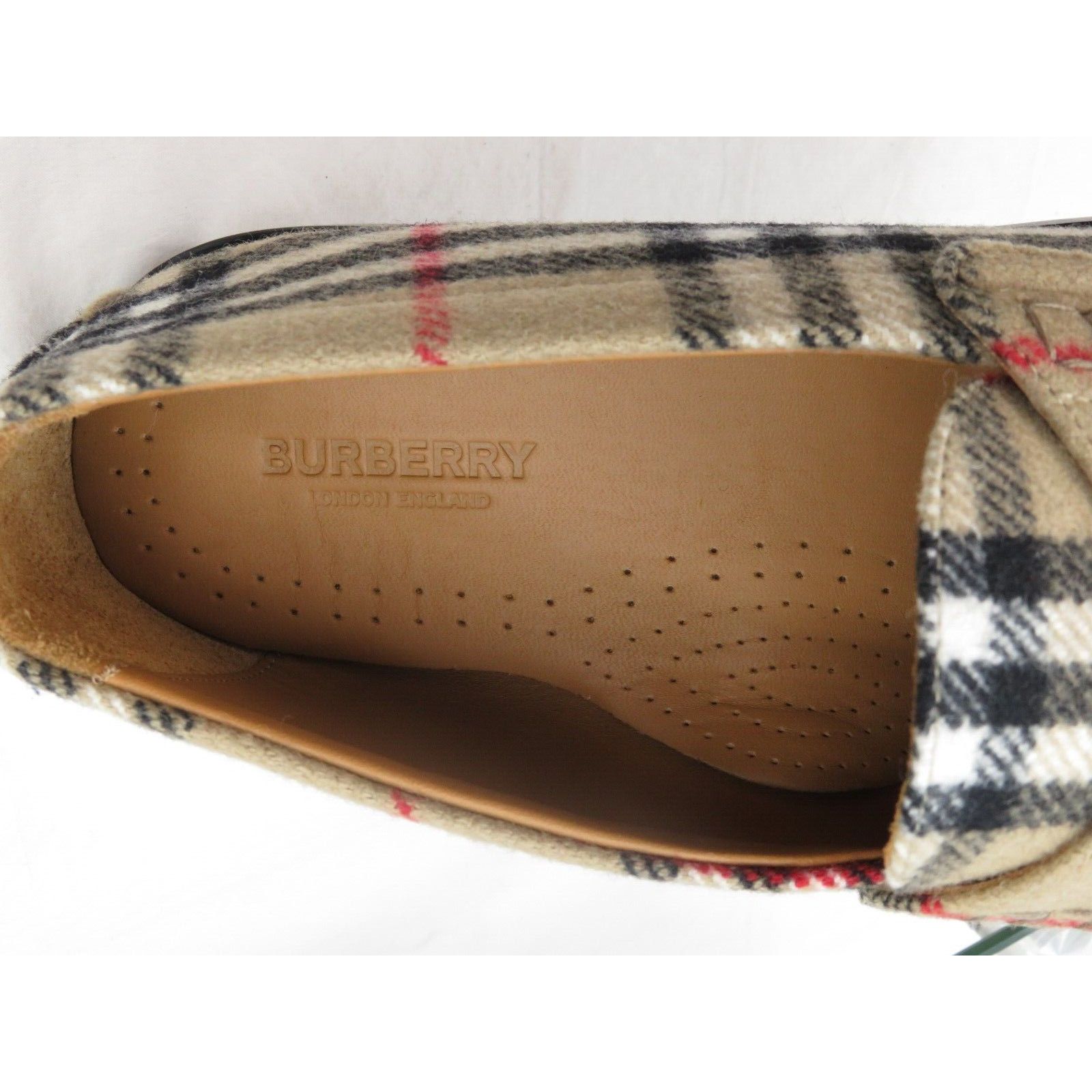 Burberry BURBERRY HACKNEY BEIGE CHECK WOOL PENNY LOAFERS 9 US 42 IT Size US 9 / EU 42 - 10 Thumbnail