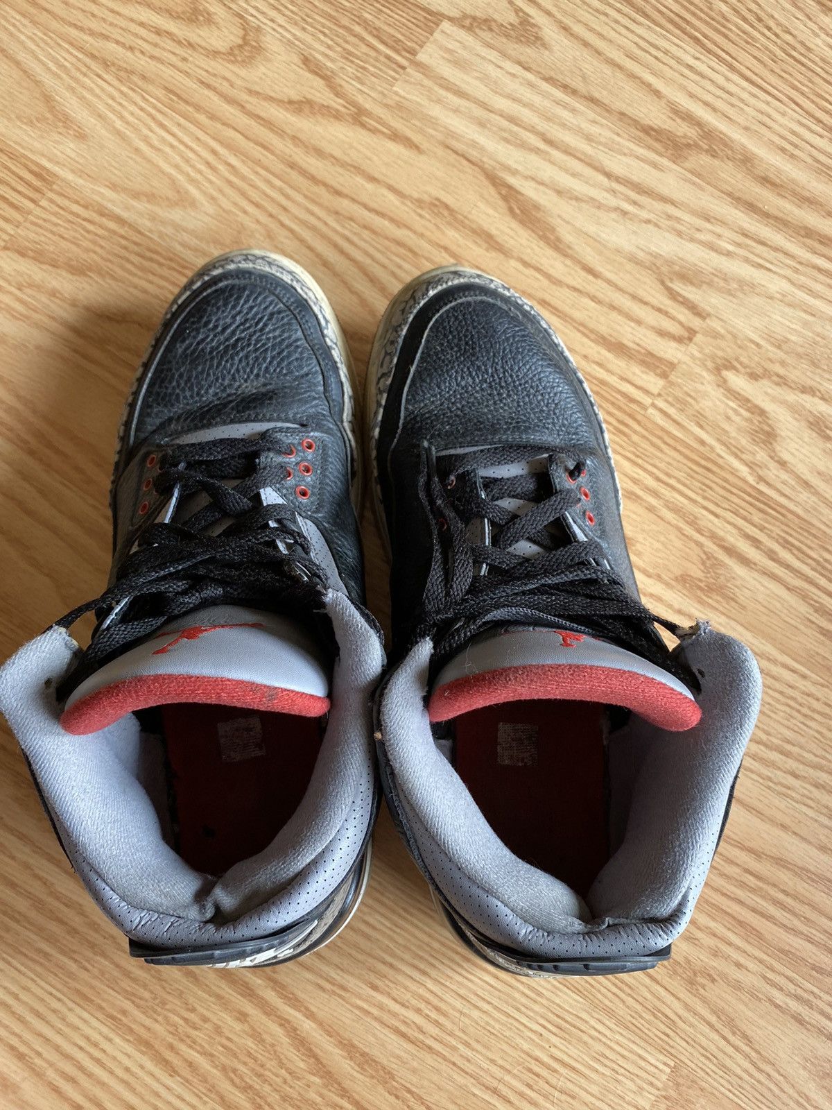 Jordan Brand × Nike Air Jordan 3 Retro Black Cement Size US 11.5 / EU 44-45 - 11 Thumbnail