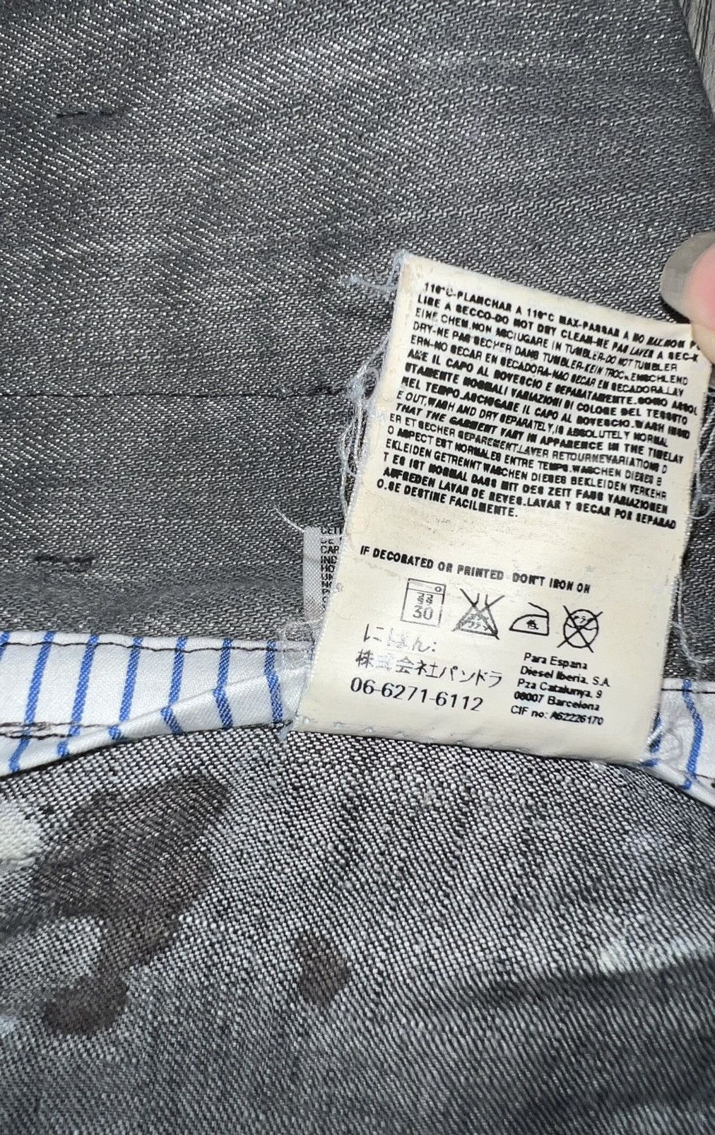 Diesel 2000s Diesel bleached pants 💙🖤 Size 26" / US 2 / IT 38 - 5 Thumbnail