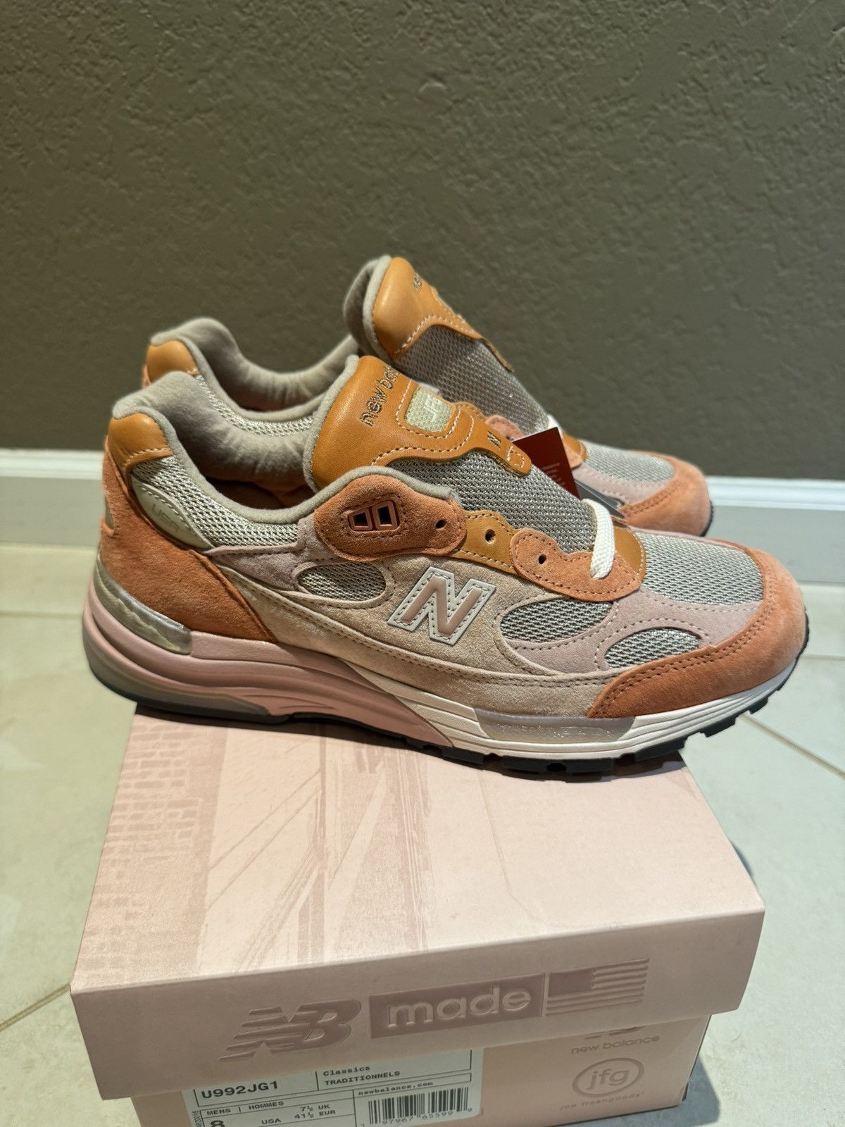 Joe Freshgoods × New Balance NEW 8 Joe Freshgoods New Balance 992 Suede Multiple Laces Size US 8 / EU 41 - 1 Thumbnail