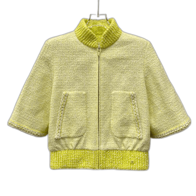 Chanel Yellow Cotton Chanel Beach Series Jacket -2505 Size XS / US 0-2 / IT 36-38 - 1 Thumbnail