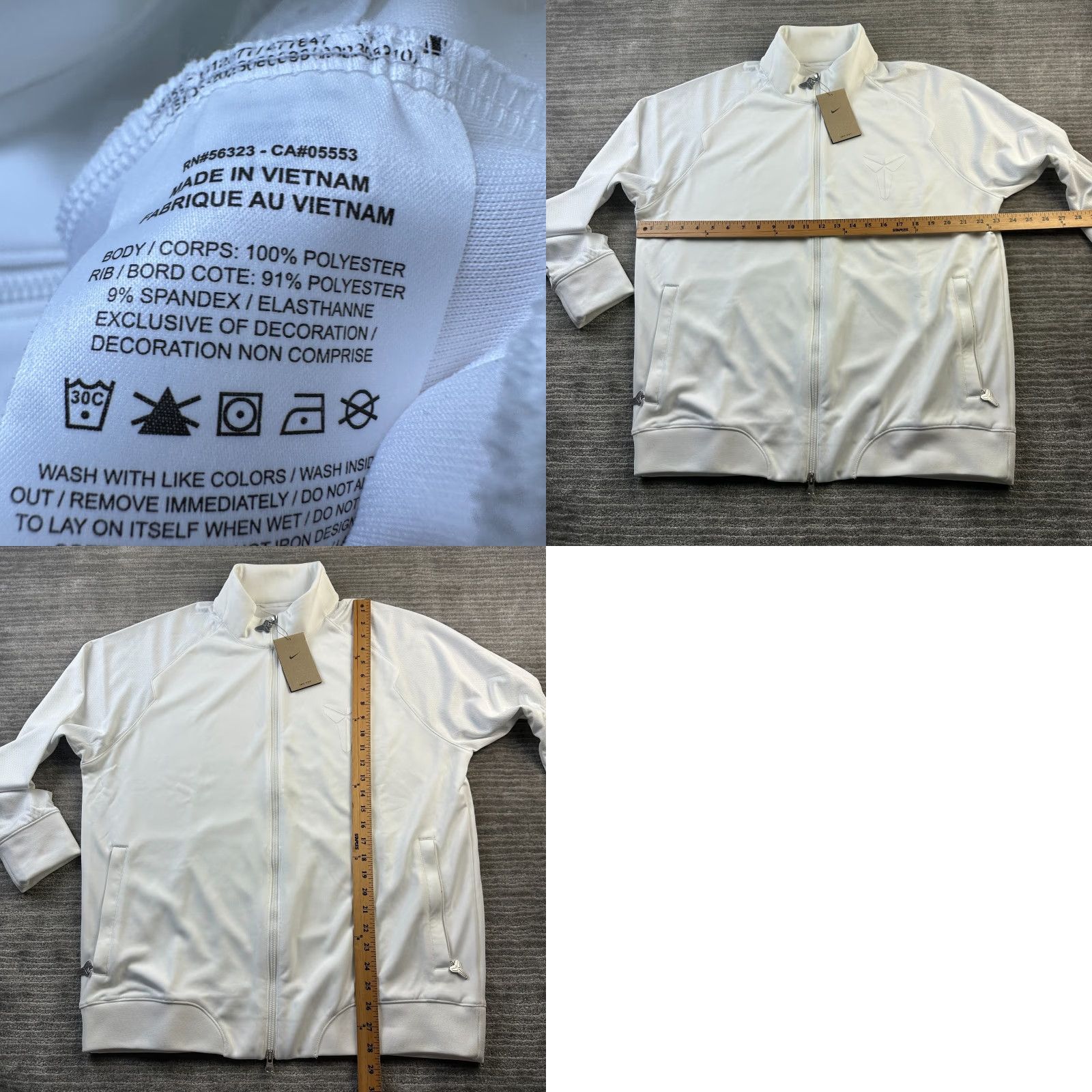 Nike Nike Jacket Kobe Bryant White Mens LT Large Tall Full Zip Halo Track Size US L / EU 52-54 / 3 - 8 Thumbnail