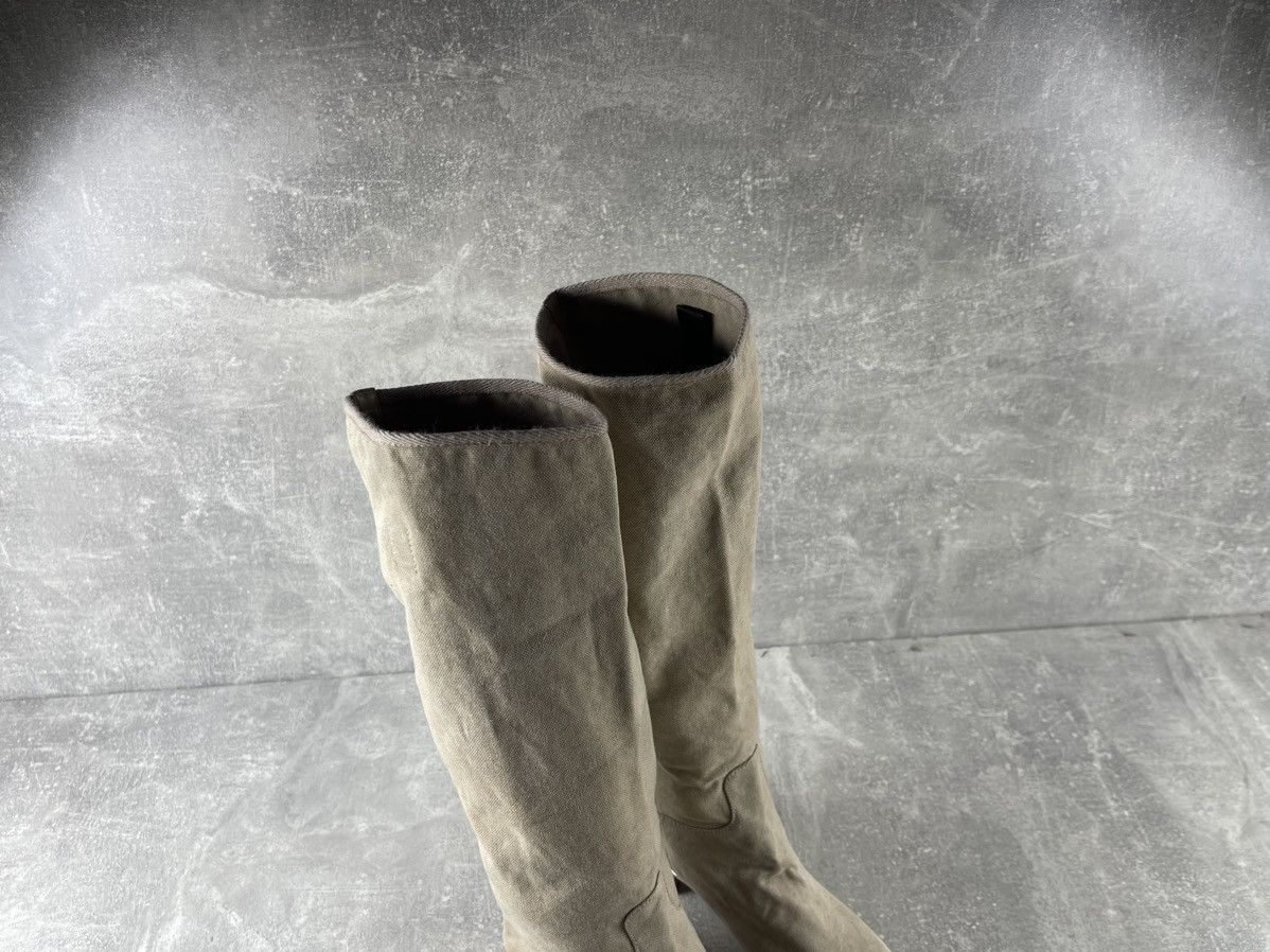 Prada Prada Vintage Tall Canvas / Leather Boots Beige EU 39 Size US 9 / IT 39 - 3 Thumbnail