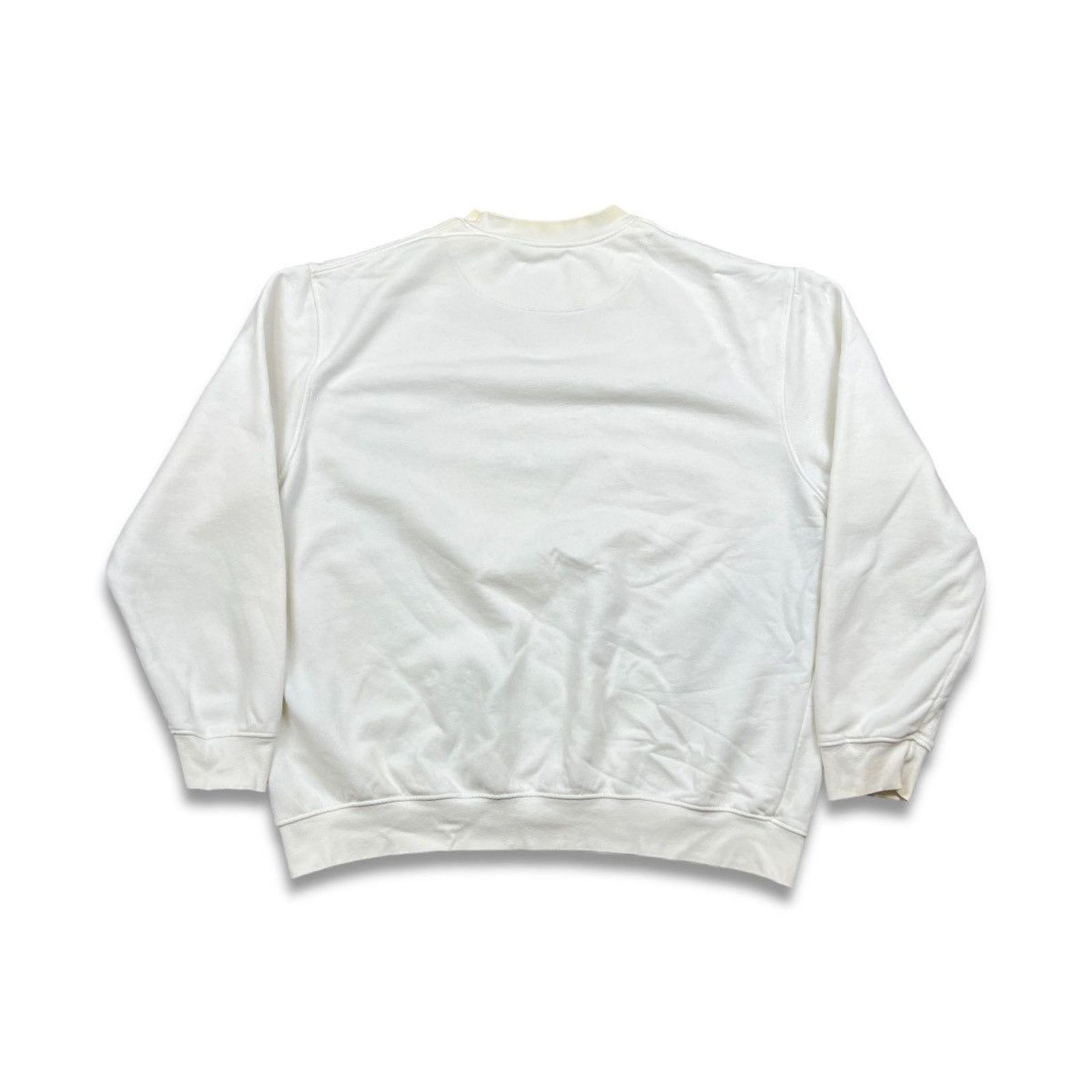 Nike × Vintage Nike Sportswear Sweatshirt XL White Swoosh Pullover Grunge Size US XL / EU 56 / 4 - 5 Thumbnail