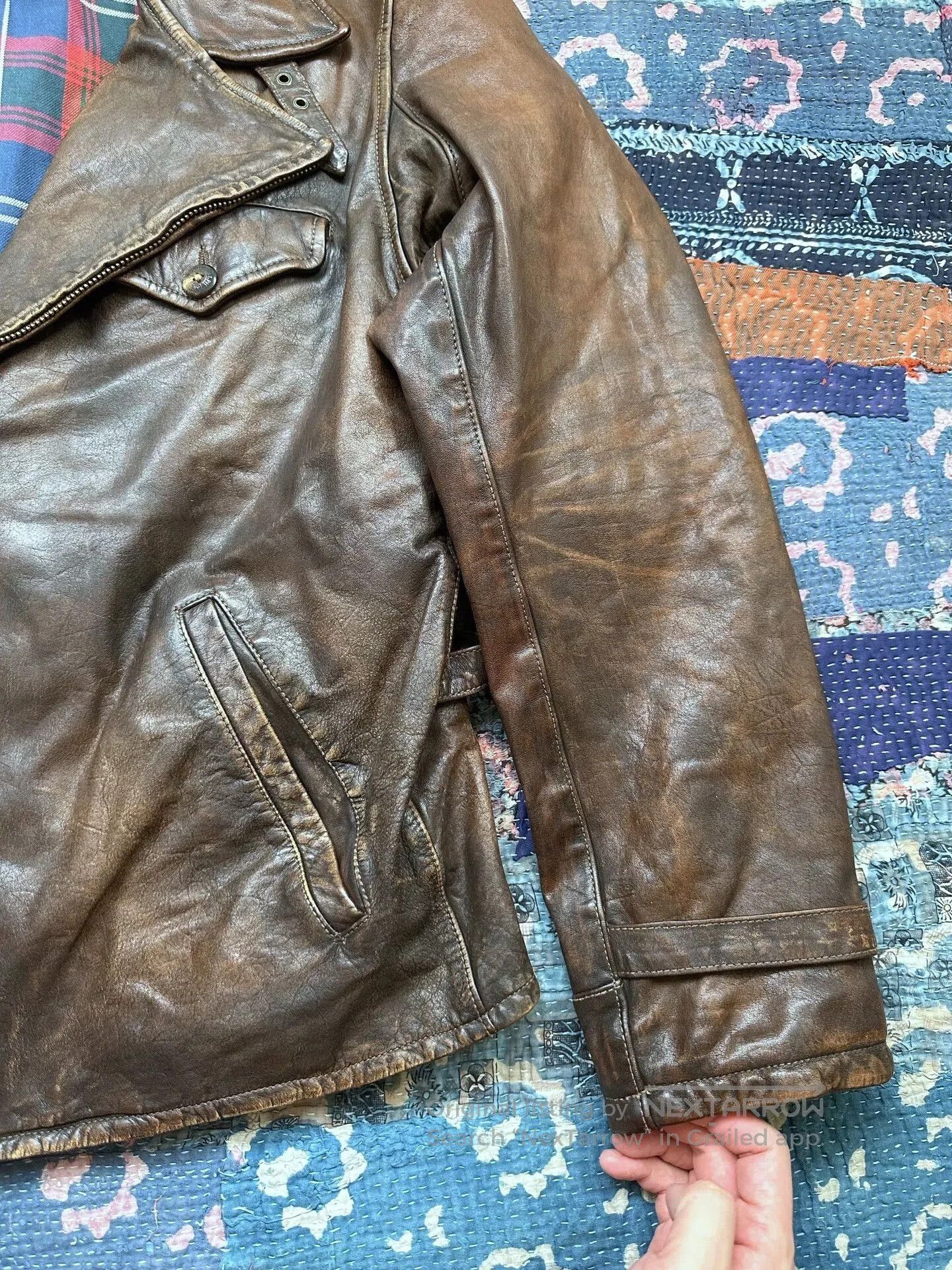 RRL Ralph Lauren Polo Ralph Lauren RRL Slant Zip Leather Jacket. Size US L / EU 52-54 / 3 - 6 Thumbnail