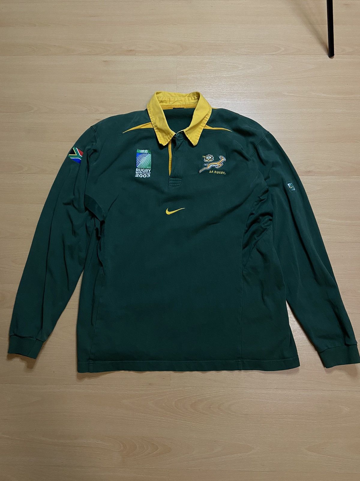 image of Nike 2003 South Africa Rugby 'world Cup' Home Shirt in Green, Men's (Size XL)