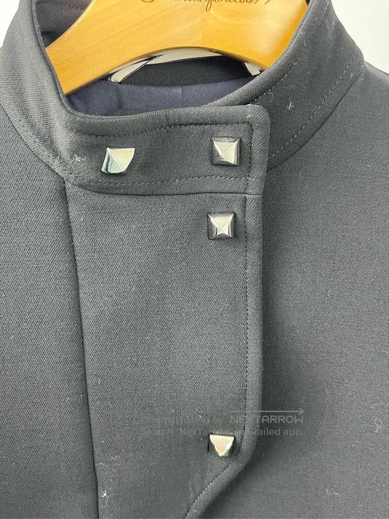 Hermes Hermes Black Metal Buckle Long Sleeve Coat Size XXS / US 00 / IT 34 - 3 Thumbnail