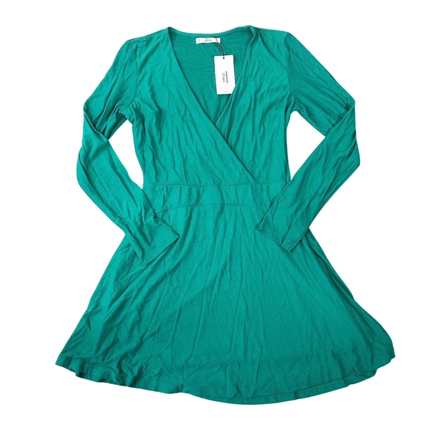 Mango Mango MNG Women's Green Long Sleeve Dress Size 4 Size S / US 4 / IT 40 - 1 Thumbnail