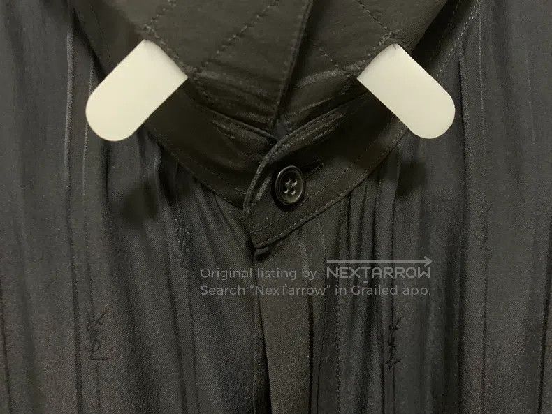 Saint Laurent Paris Saint Laurent Paris size 39 Silk Black YSL Striped Motto S Size US L / EU 52-54 / 3 - 7 Thumbnail