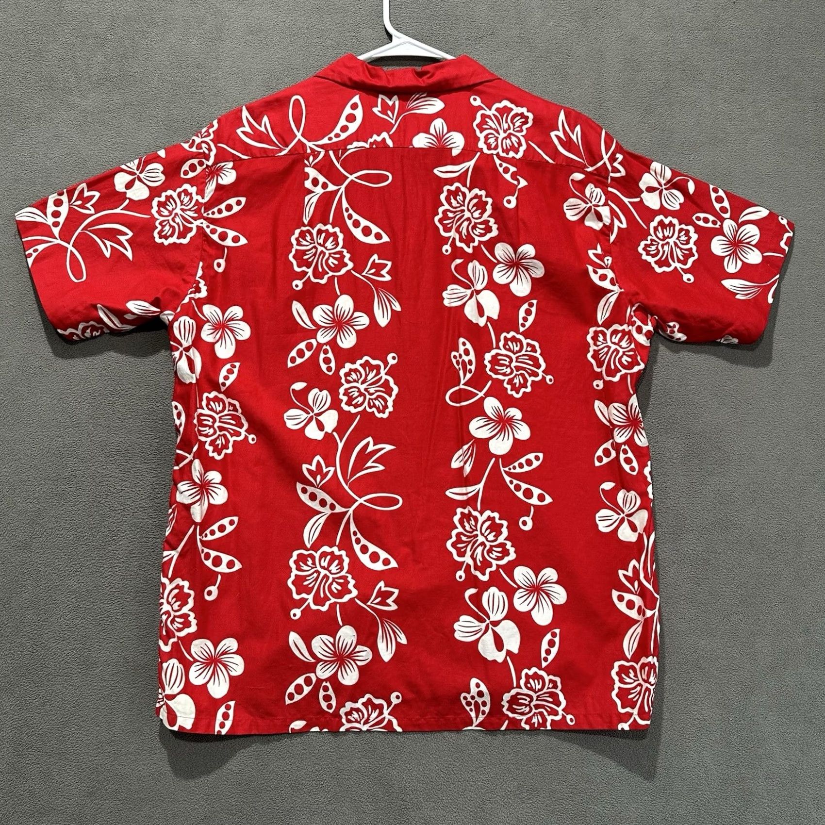Vintage VINTAGE Malihini Hawaii Shirt Mens XL Red Hibiscus Floral Print Loop Collar 1960s Hawaiian Cotton Beach Sportswear/Beach Mens Size US XL / EU 56 / 4 - 2 Thumbnail