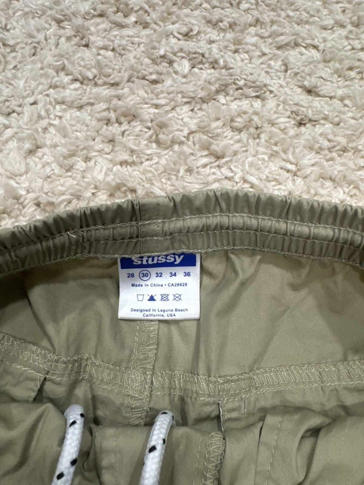 Stussy Vintage Stüssy Swim Shorts Beige Size US 30 / EU 46 - 4 Thumbnail
