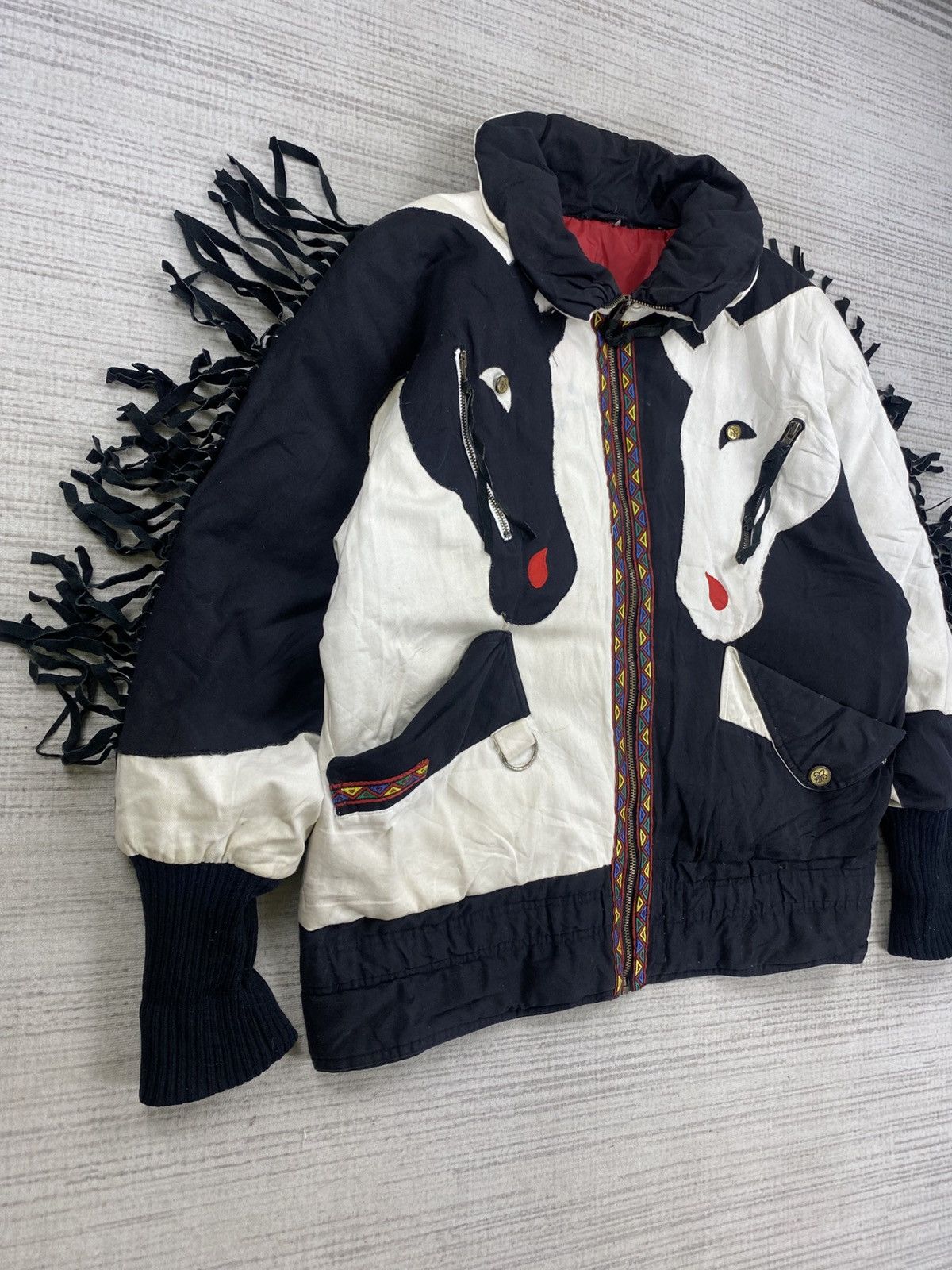 Neiman Marcus 1980 Neiman Marcus Gallery South Western Horse Puffer Jacket Size US L / EU 52-54 / 3 - 3 Thumbnail
