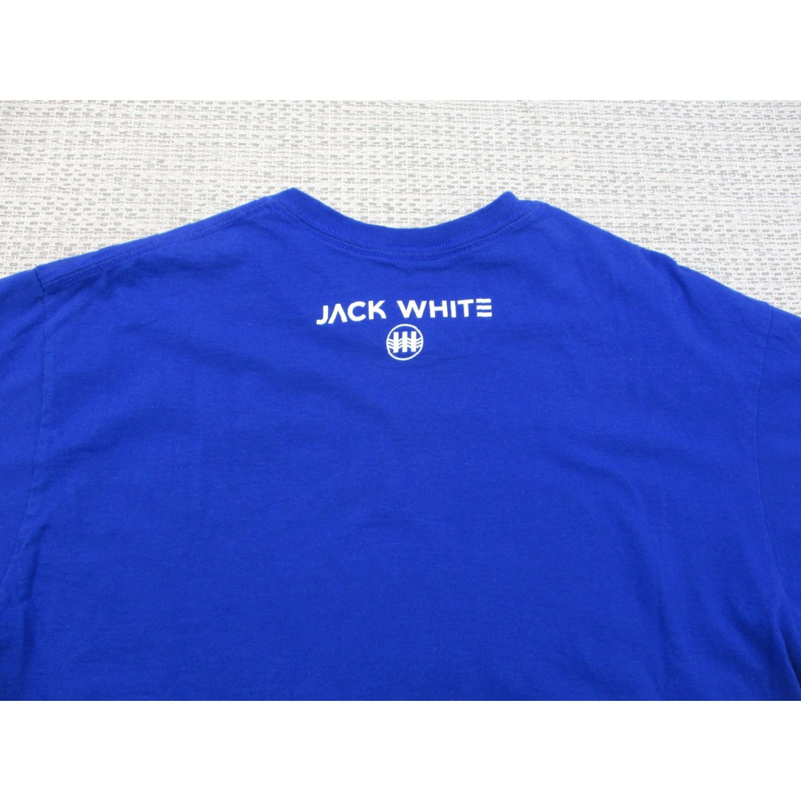 Vintage Jack White Shirt Mens Large Blue Los Angeles Who's With Me Concert Tee Music Graphic Print T-Shirt Size US L / EU 52-54 / 3 - 6 Thumbnail