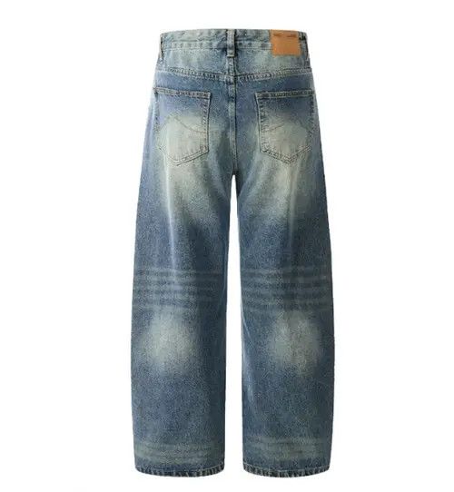 VIBE American retro lightning pattern washed scimitar jeans y2k Size US 32 / EU 48 - 2 Thumbnail
