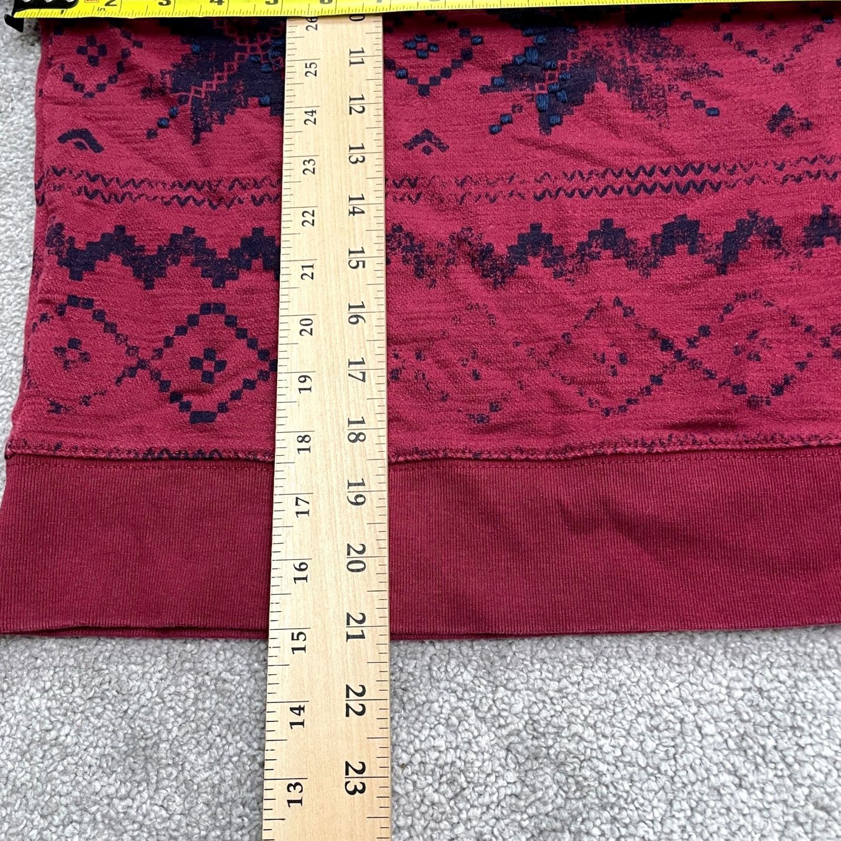 J.Crew J.CREW Pullover Sweatshirt Womens S Geometric Red Holiday Christmas 90s Womens Size S / US 4 / IT 40 - 6 Thumbnail
