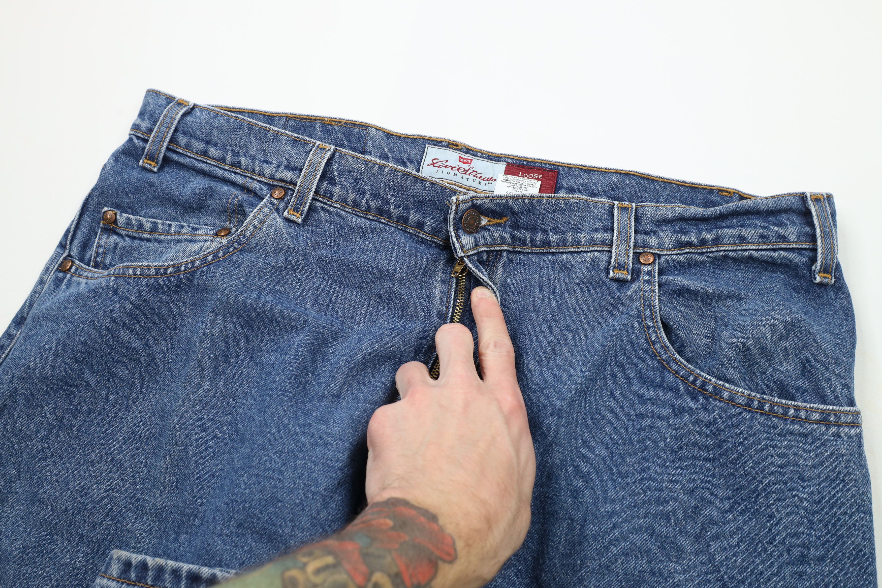 Levi's × Vintage Vintage 90s Levis 545 Loose Fit Denim Jeans Blue Cotton Size US 38 / EU 54 - 6 Thumbnail
