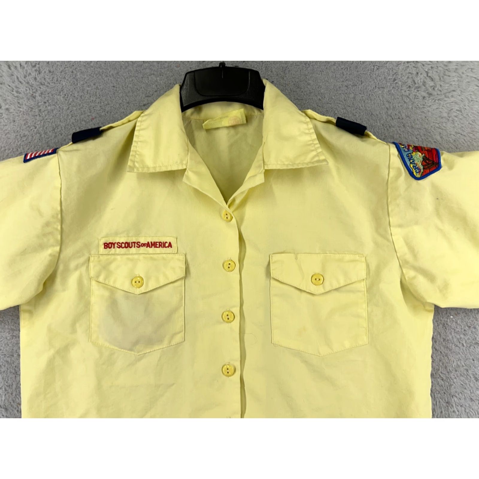 Vintage VINTAGE Boy Scouts of America Uniform Shirt Womens Medium Yellow Short Sleeve READ Size M / US 6-8 / IT 42-44 - 4 Thumbnail