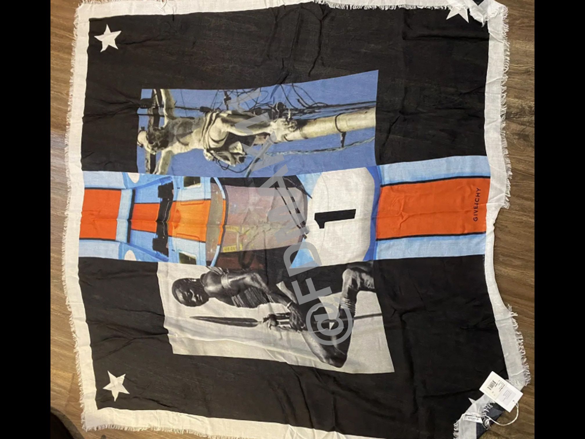 Givenchy Givenchy 2014 by Riccardo Tisci Racing Car Scarf Cashmere Size ONE SIZE - 1 Thumbnail