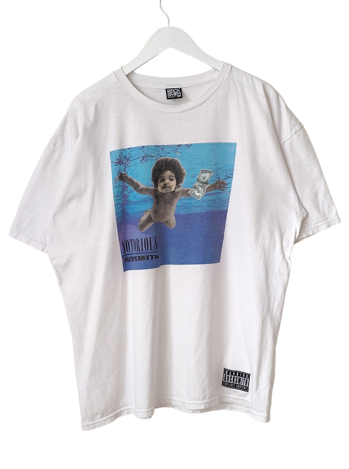 ROCKSMITH × Rap Tees × Vintage Vintage The Notorious BIG Nirvana Nevermind Rocksmith Tshirt Size US XL / EU 56 / 4 - 1 Thumbnail