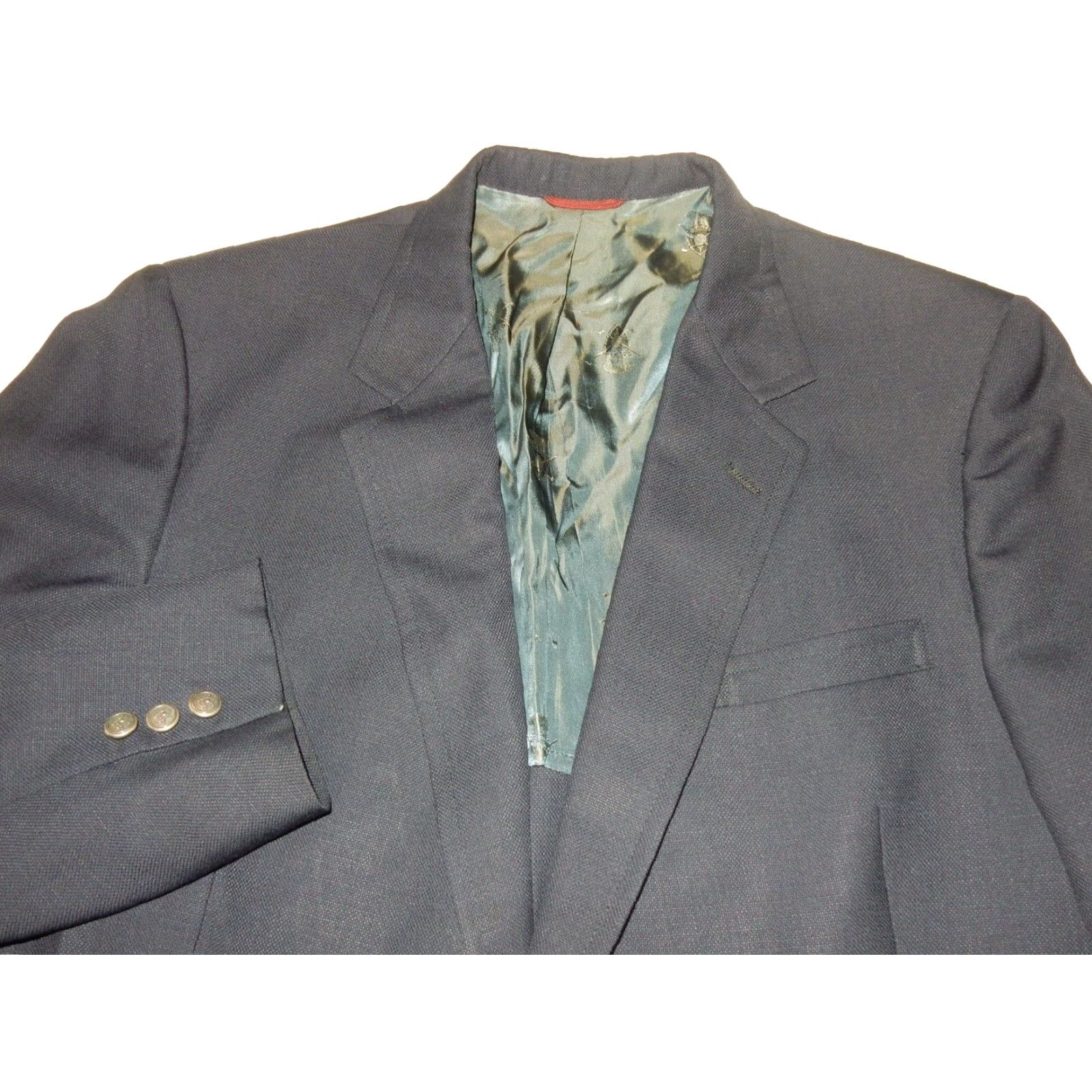 Hart Schaffner Marx VINTAGE Hart Schaffner Marx Blazer Sport Coat Size 48L Blue Wool Mens Size 48R - 2 Thumbnail
