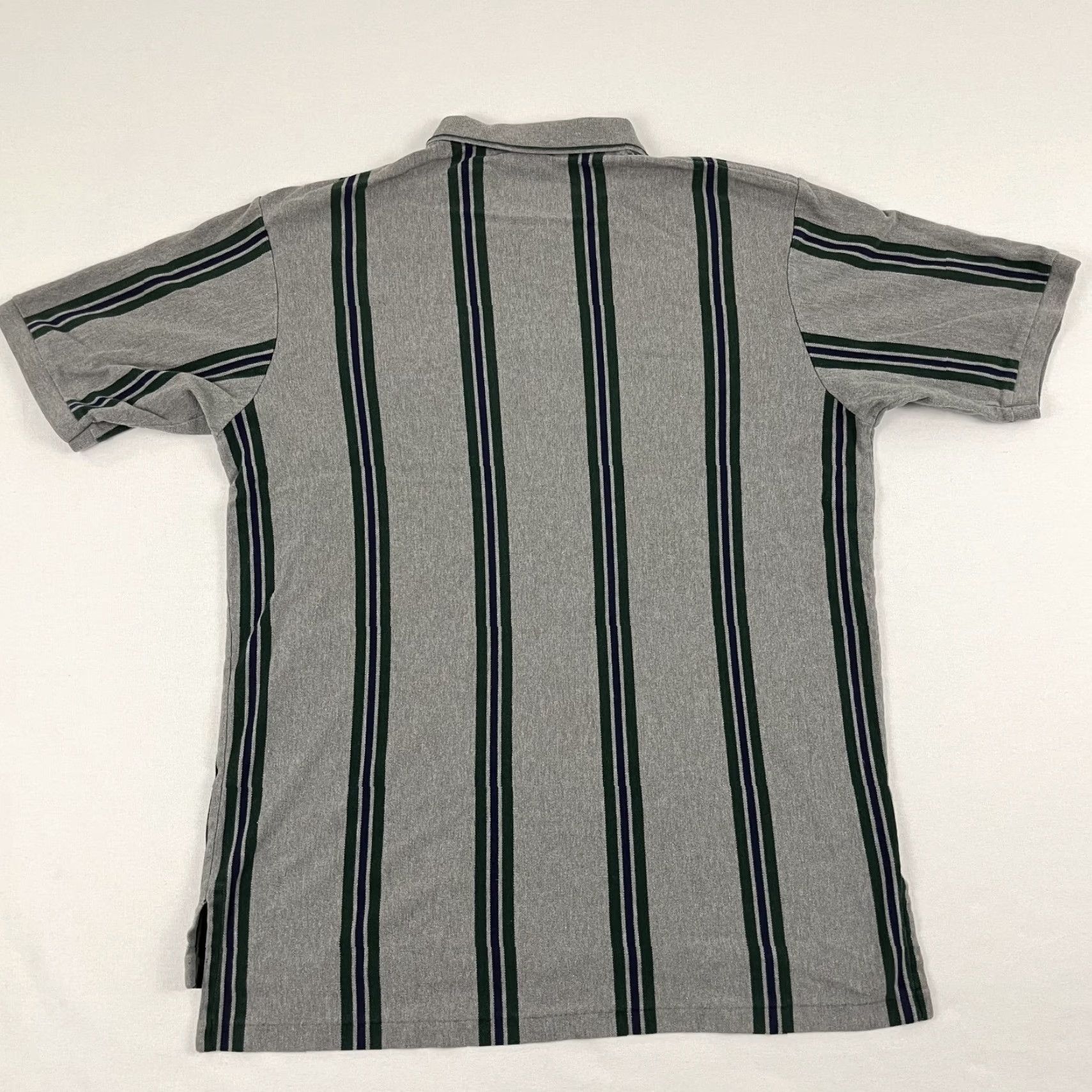 Vintage VINTAGE Polo Golf Ralph Lauren Polo Shirt Mens XL Gray Striped 100% Cotton Retro Crest Logo/Classic Sports Shirt Mens XL Gray Striped Cotton Size US XL / EU 56 / 4 - 7 Thumbnail