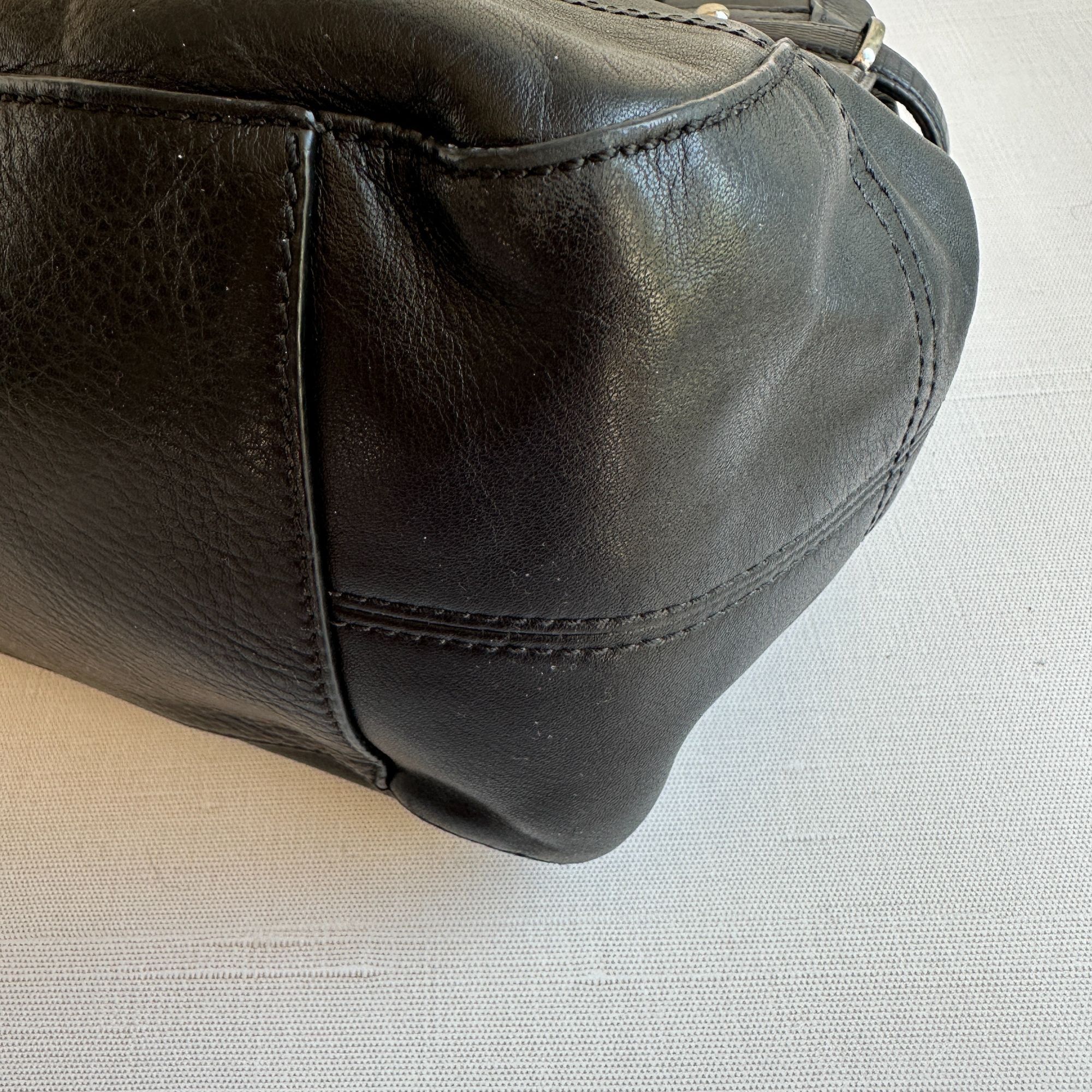 Coach COACH Colette Black Leather Carry All Shoulder Bag J1020-164 Size ONE SIZE - 8 Thumbnail