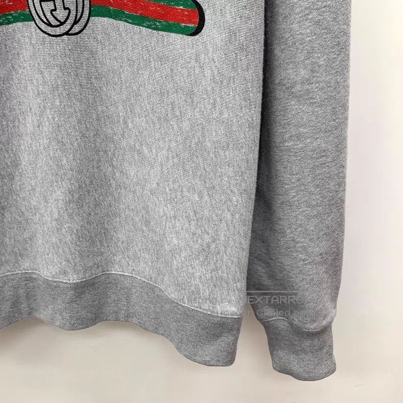 Gucci Gucci Gray Mickey Mouse Printed Cotton Hooded Drawstring L Size US XL / EU 56 / 4 - 4 Thumbnail