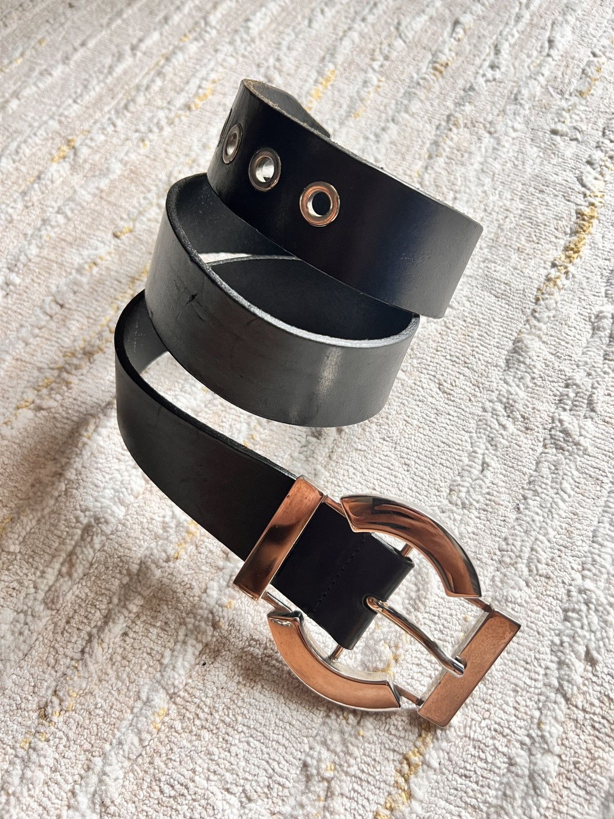 Dolce & Gabbana Dolce & Gabana Made in Italy Black Leather Belt Size 34 - 2 Thumbnail