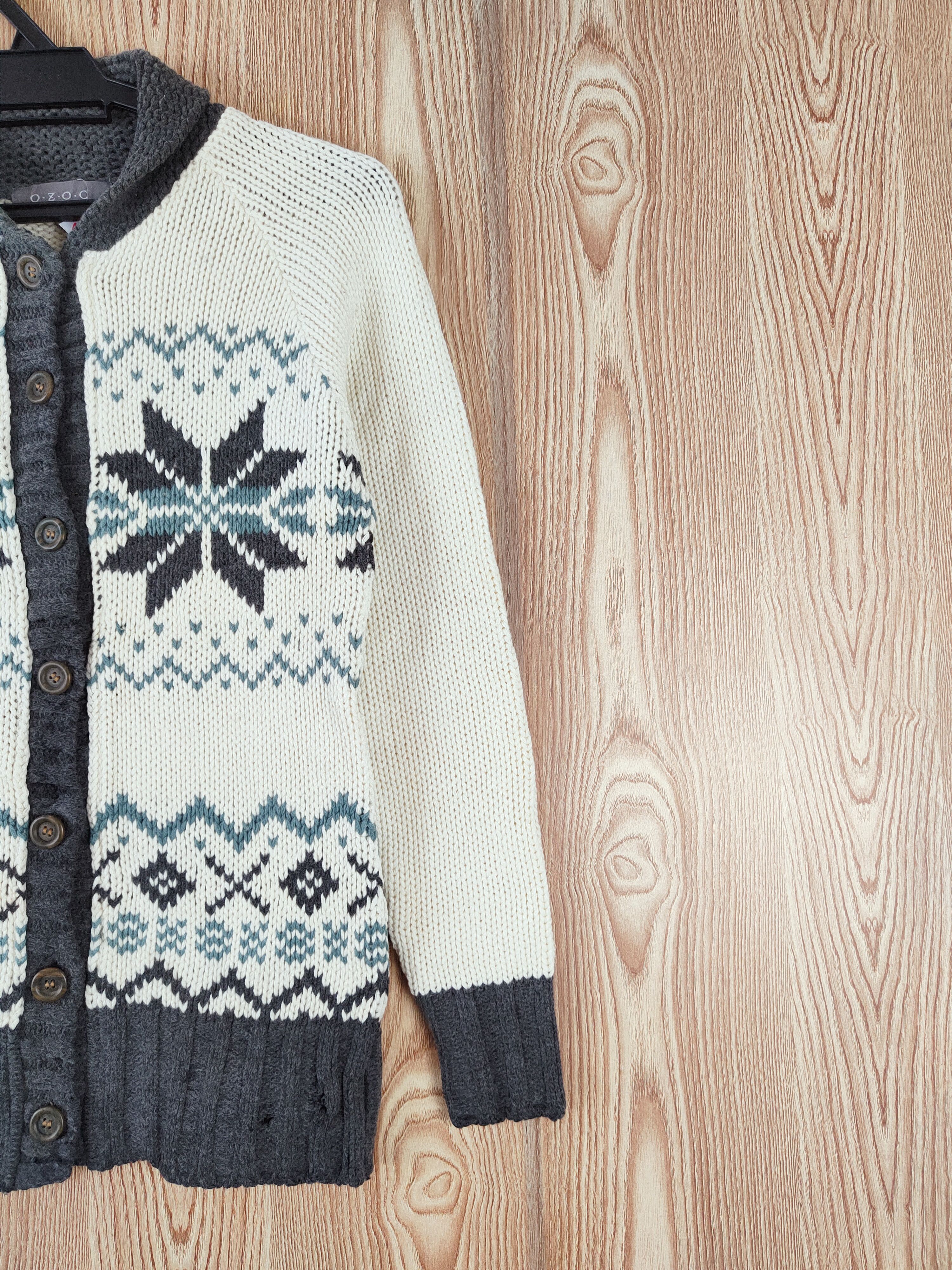 Japanese Brand O.Z.O.C Cream Knitwear Cardigan #W570 Size S / US 4 / IT 40 - 5 Thumbnail
