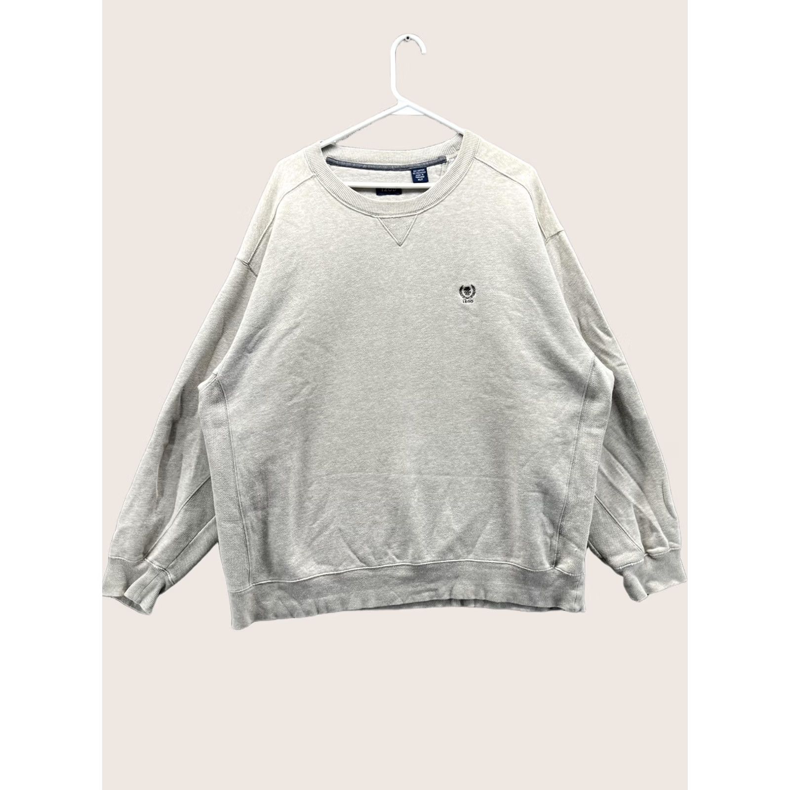 Izod IZOD Sweatshirt Mens XLT Gray Big Tall Fleece Crewneck Pullover Embroidered Logo Size US XL / EU 56 / 4 - 1 Thumbnail