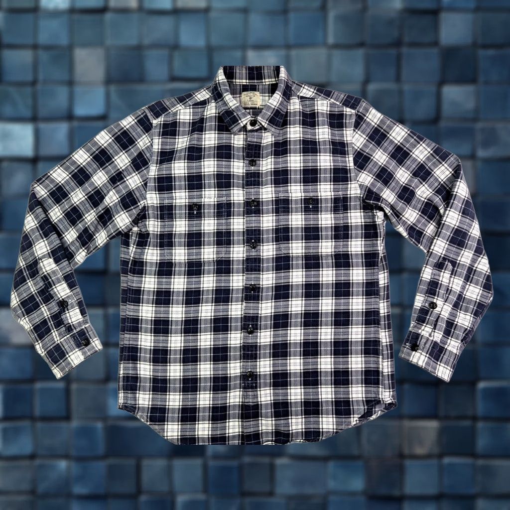 J.Crew J.CREW Flannel Shirt Plaid Button-Up Men M Blue Cotton Casual Long Sleeve Size US M / EU 48-50 / 2 - 1 Thumbnail