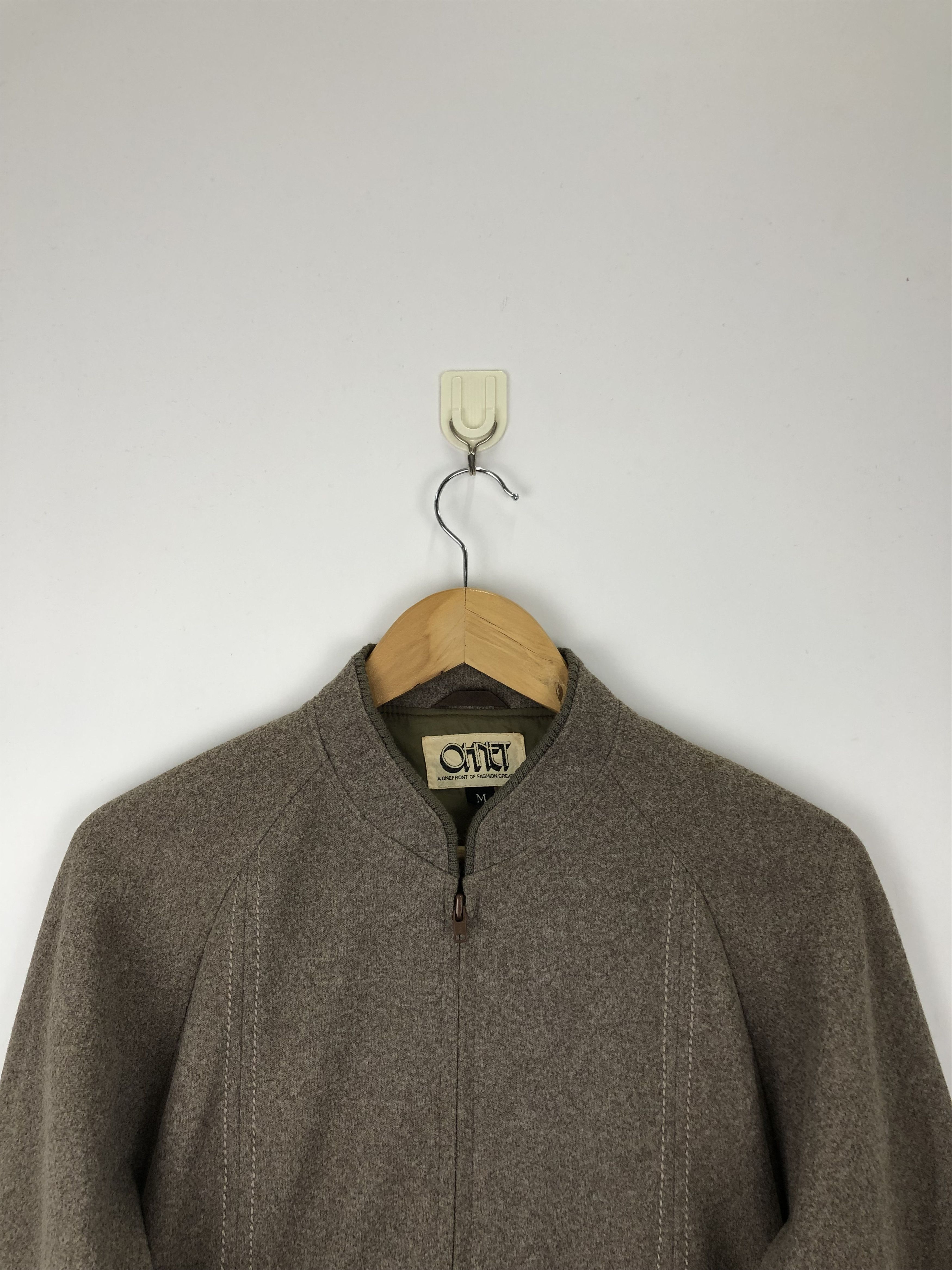 Japanese Brand Vintage 80s Japanese Brand Zipper Wool Jacket V0418 Size US M / EU 48-50 / 2 - 2 Thumbnail