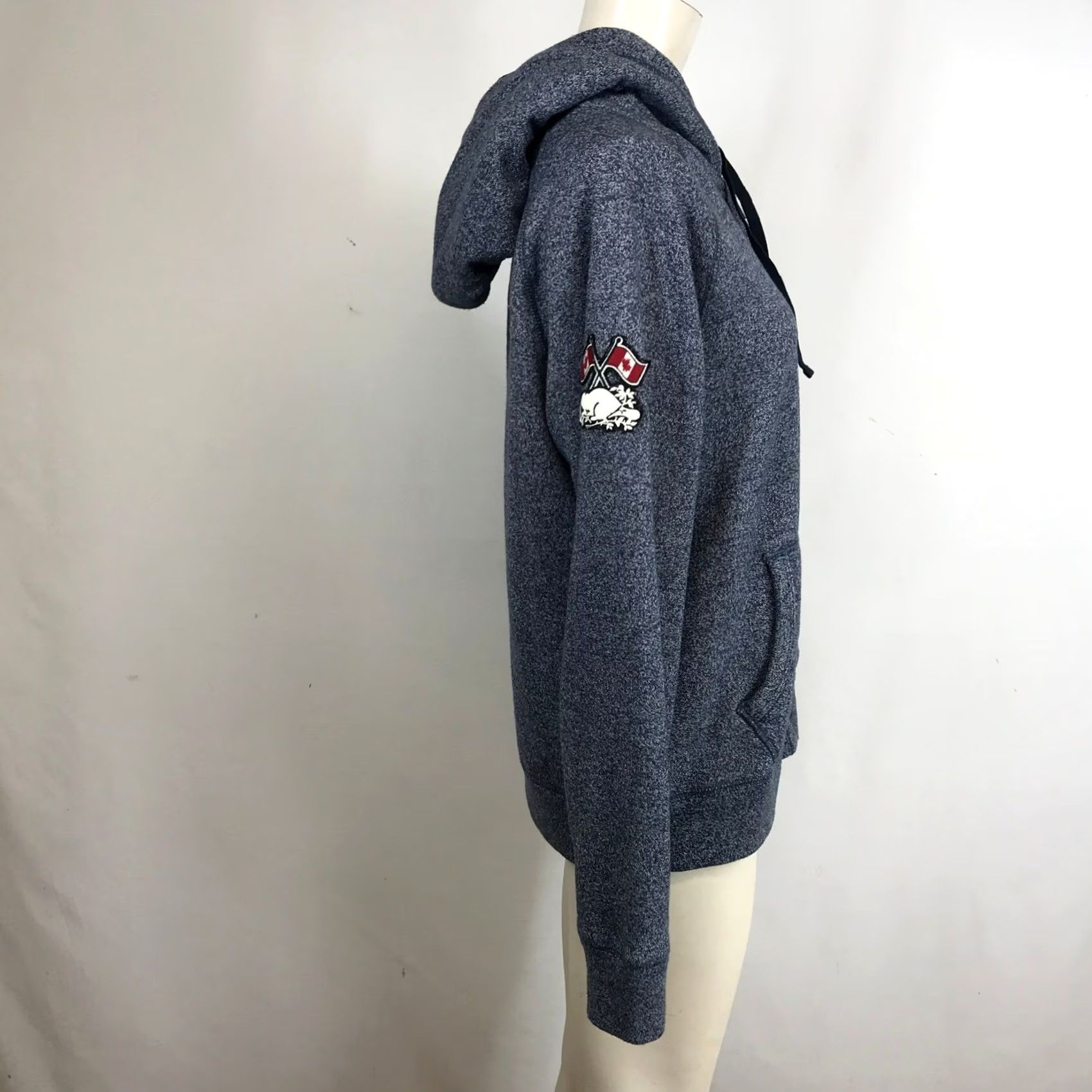 Roots VINTAGE Roots Vancouver Graphic Full Zip Hoodie Heathered Blue Womens M/M Size M / US 6-8 / IT 42-44 - 4 Thumbnail