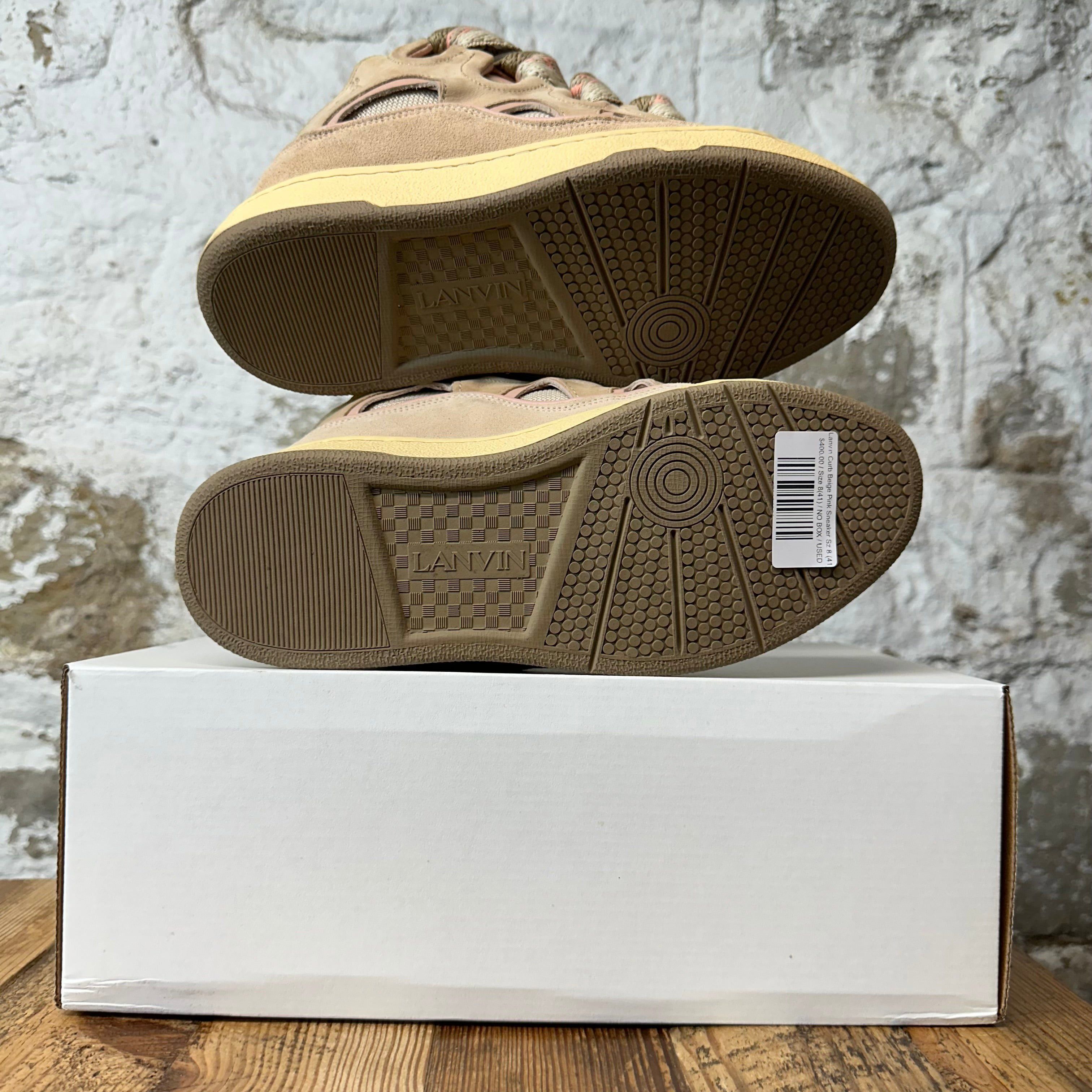 Lanvin Lanvin Curb Beige Pink Sneaker Sz 8 (41) Size US 8 / EU 41 - 4 Thumbnail