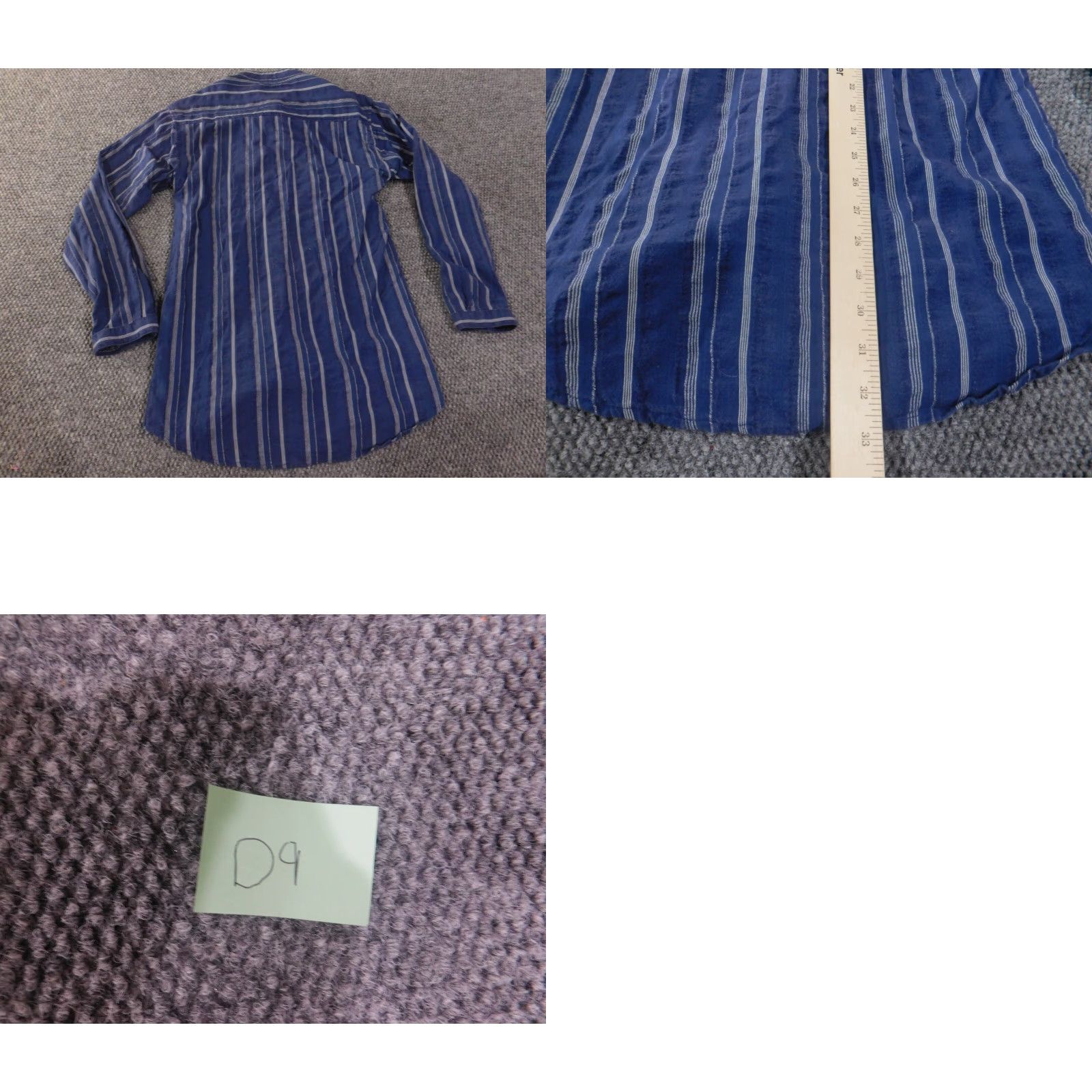 Scully Scully Western Shirt Mens Small Blue Striped Button Up Size US S / EU 44-46 / 1 - 8 Thumbnail