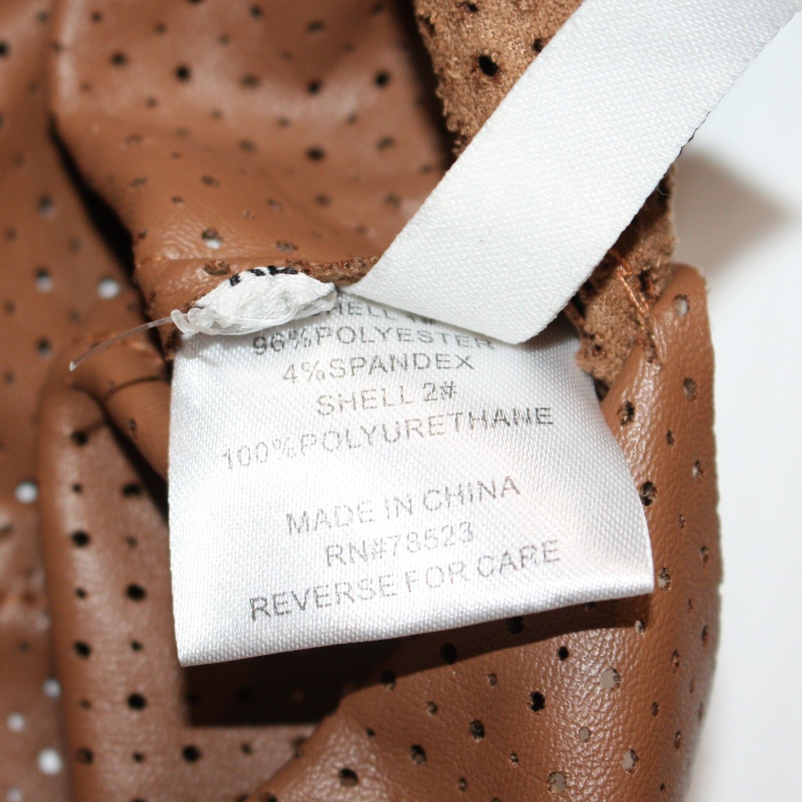 Other Luii Light Brown Tan Color Faux Suede Coat Perforated Jacket Size XL / US 12-14 / IT 48-50 - 5 Thumbnail
