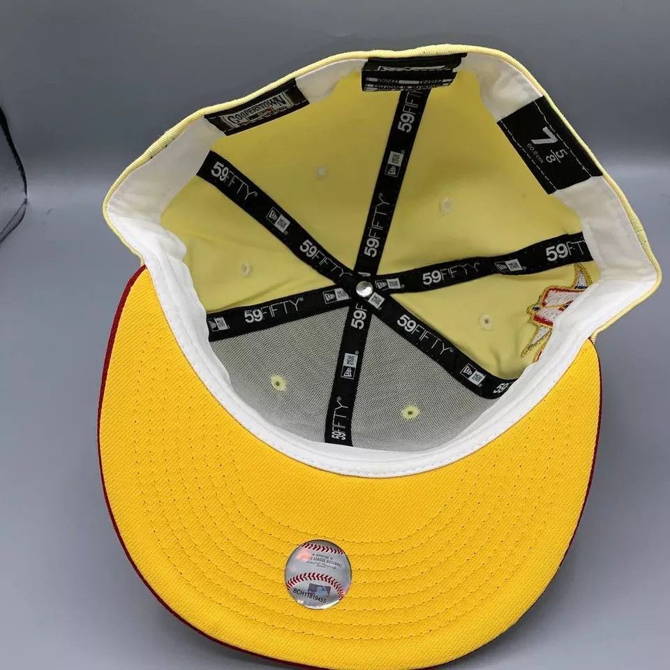 New Era Boston Red Sox Hat Men 7 5/8 59Fifty New Era MLB Fitted Cap Size ONE SIZE - 5 Thumbnail