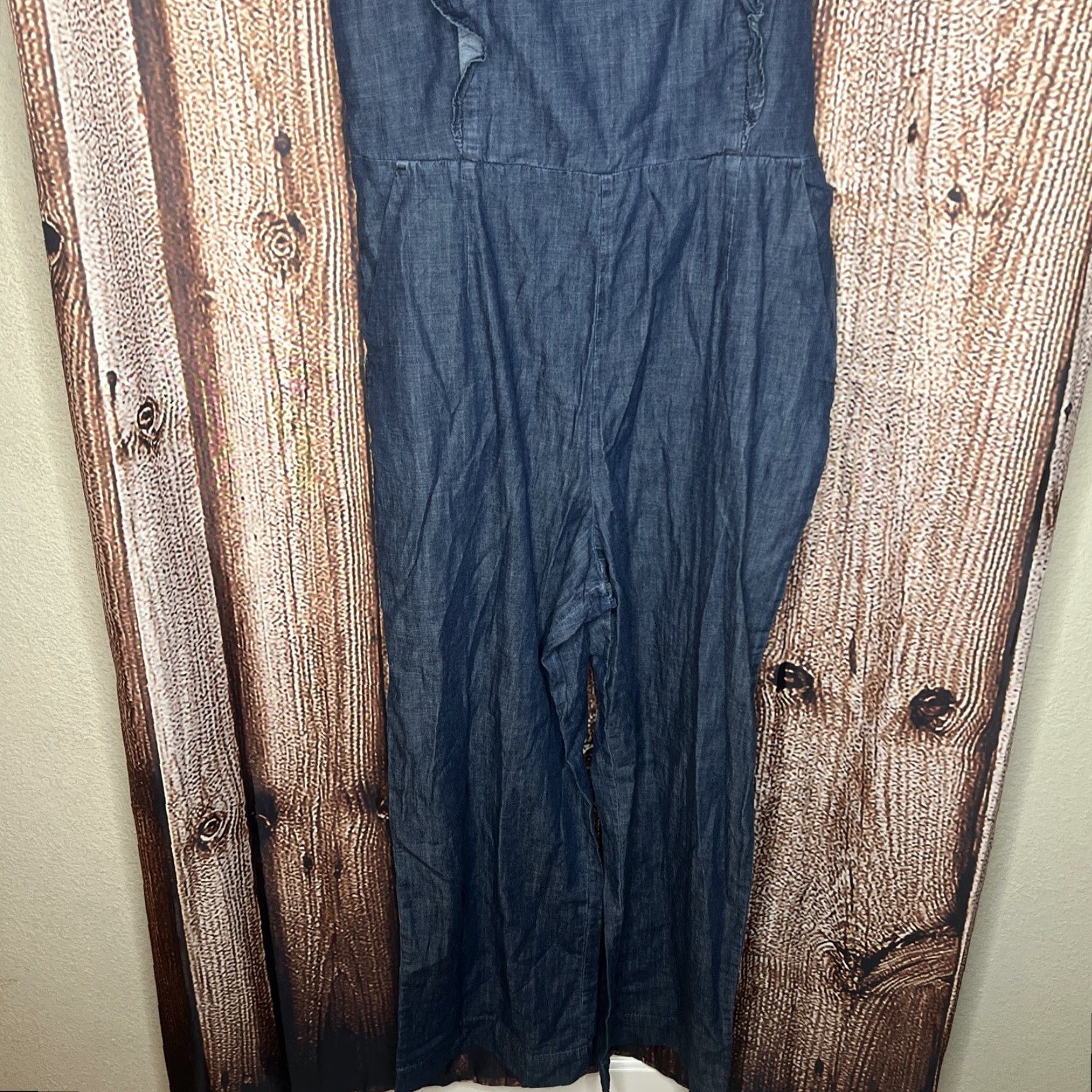 Gap Gap Jumpsuit Womens Chambray Denim 14 Tall Blue Size 36" / US 14 / IT 50 - 2 Thumbnail