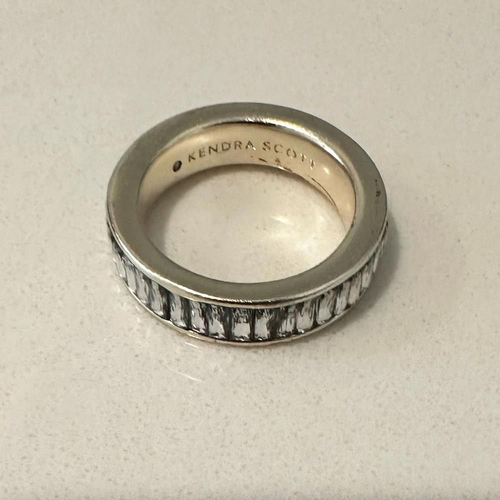 Kendra Scott Kendra Scott Jack Band Ring Gold Clear Nano Crystal Size 7 Size ONE SIZE - 7 Thumbnail